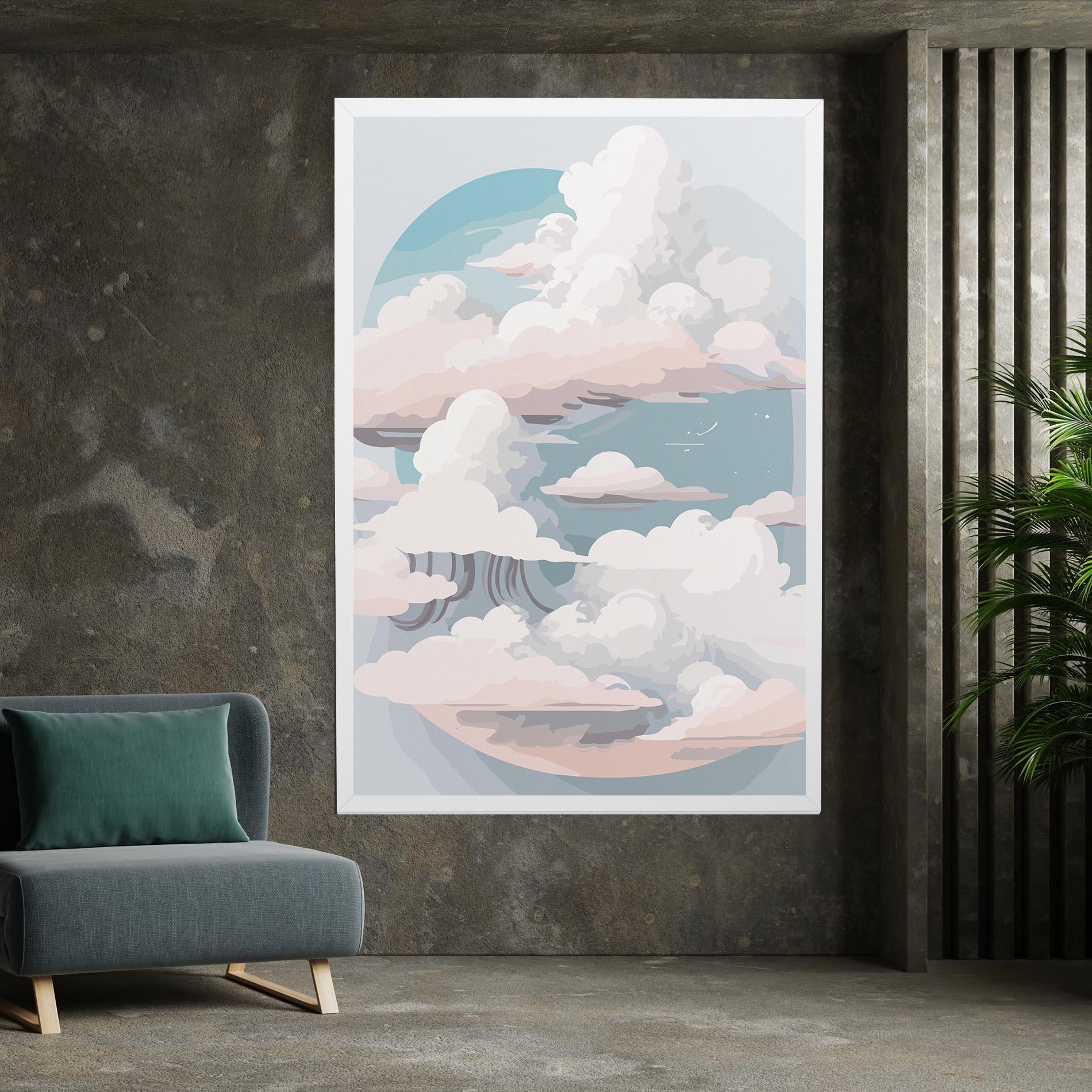 Obraz na Płótnie Cloud White Art mockup 7
