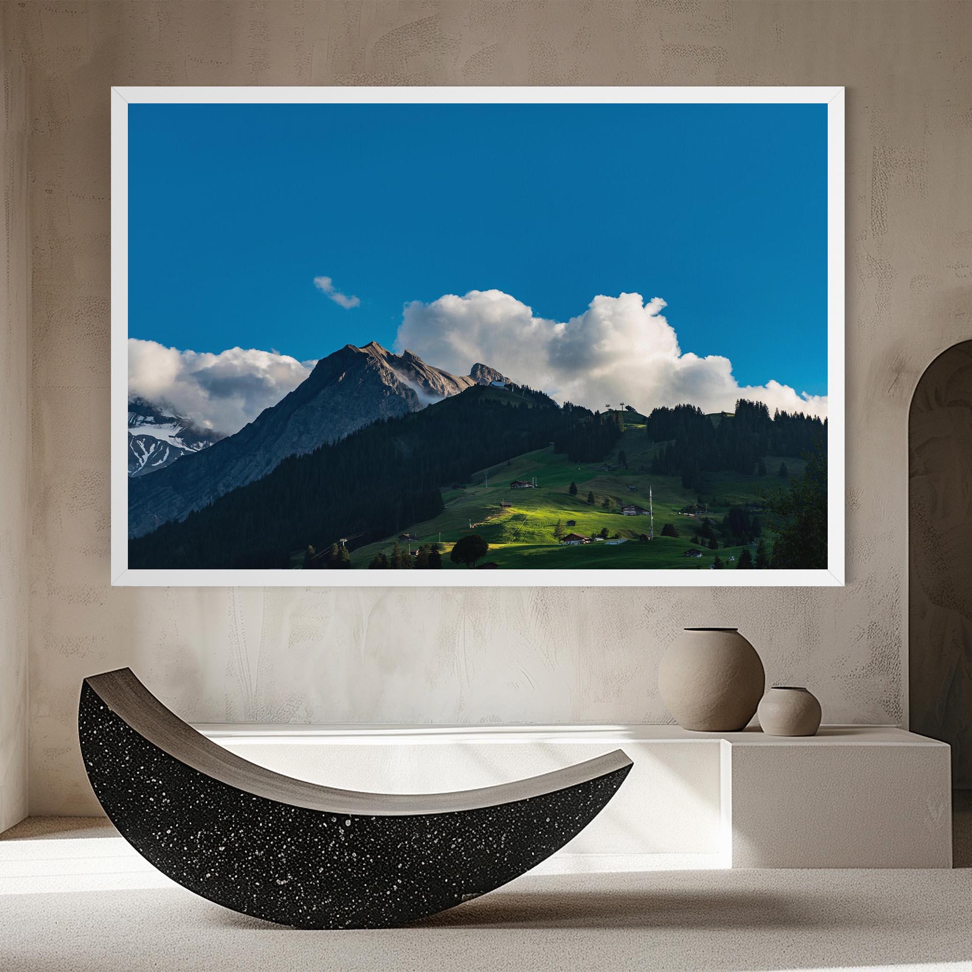 Obraz na Płótnie Beautiful Mountain Cloud View mockup 8