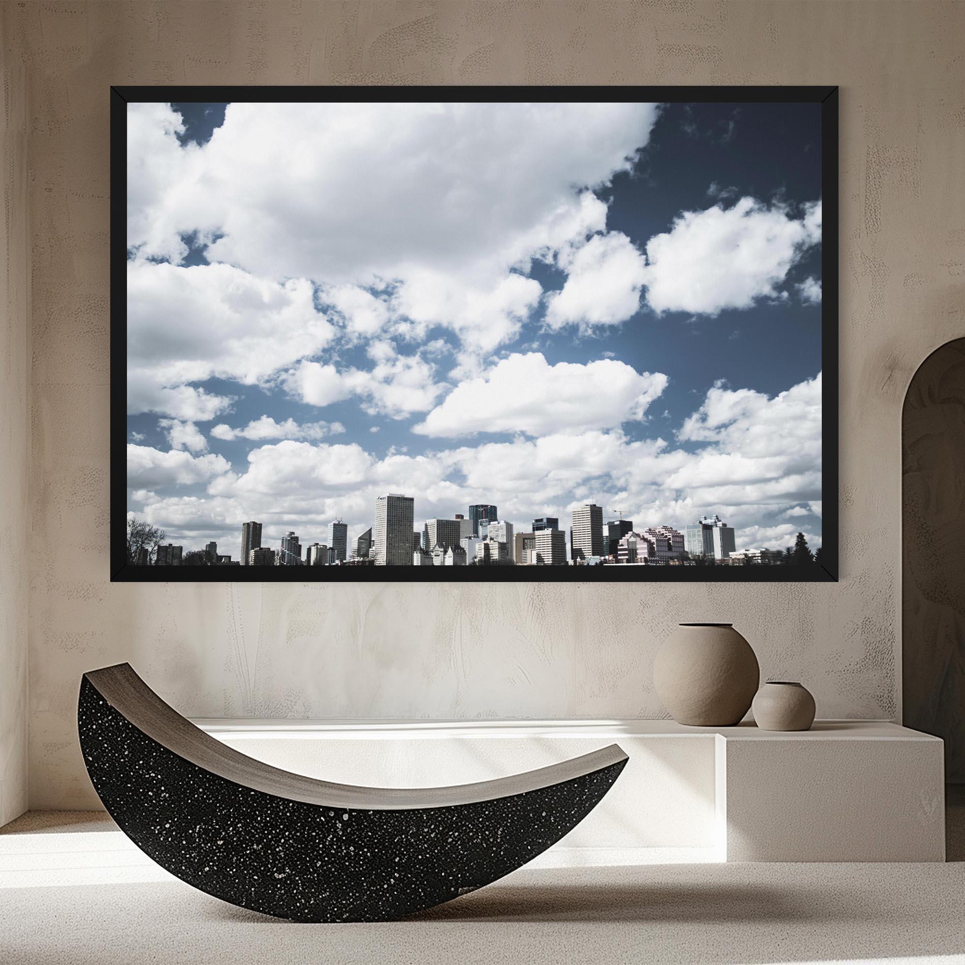 Obraz na Płótnie Clouds Over City mockup 8