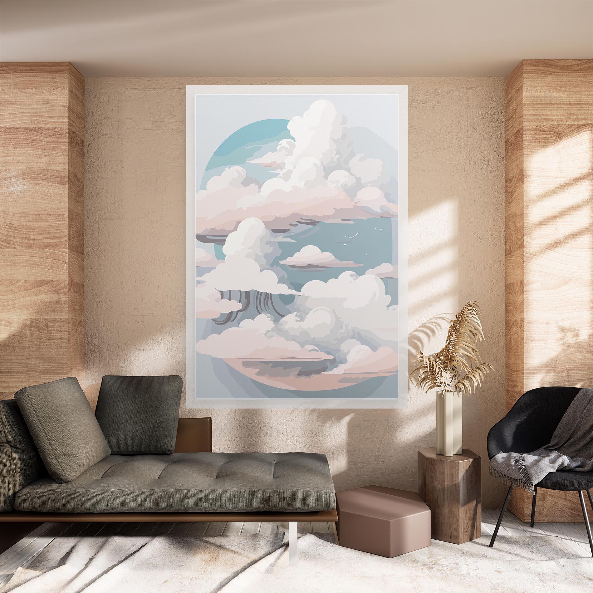 Obraz na Płótnie Cloud White Art mockup 8
