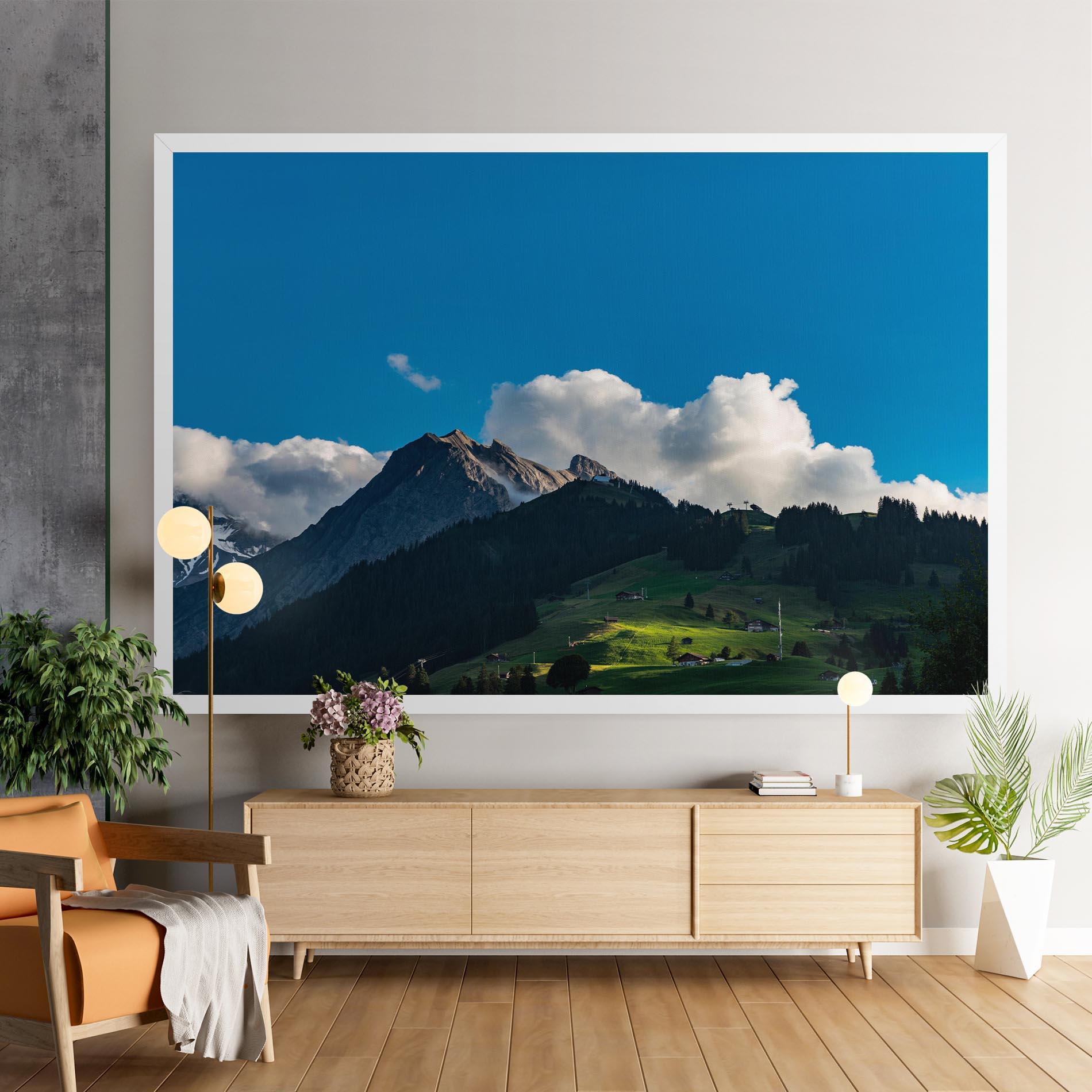 Obraz na Płótnie Beautiful Mountain Cloud View mockup 9