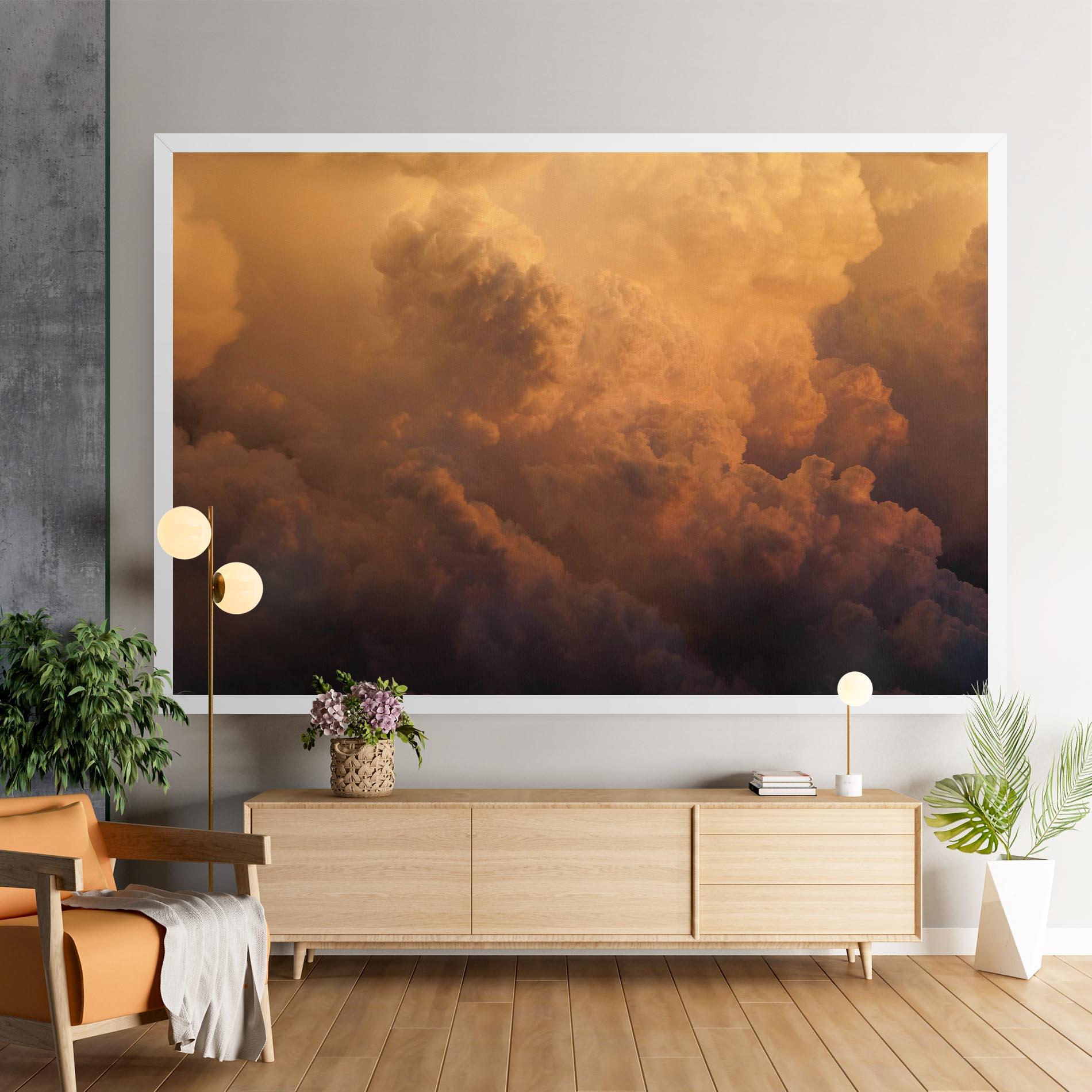 Obraz na Płótnie Brown Orange Clouds mockup 9