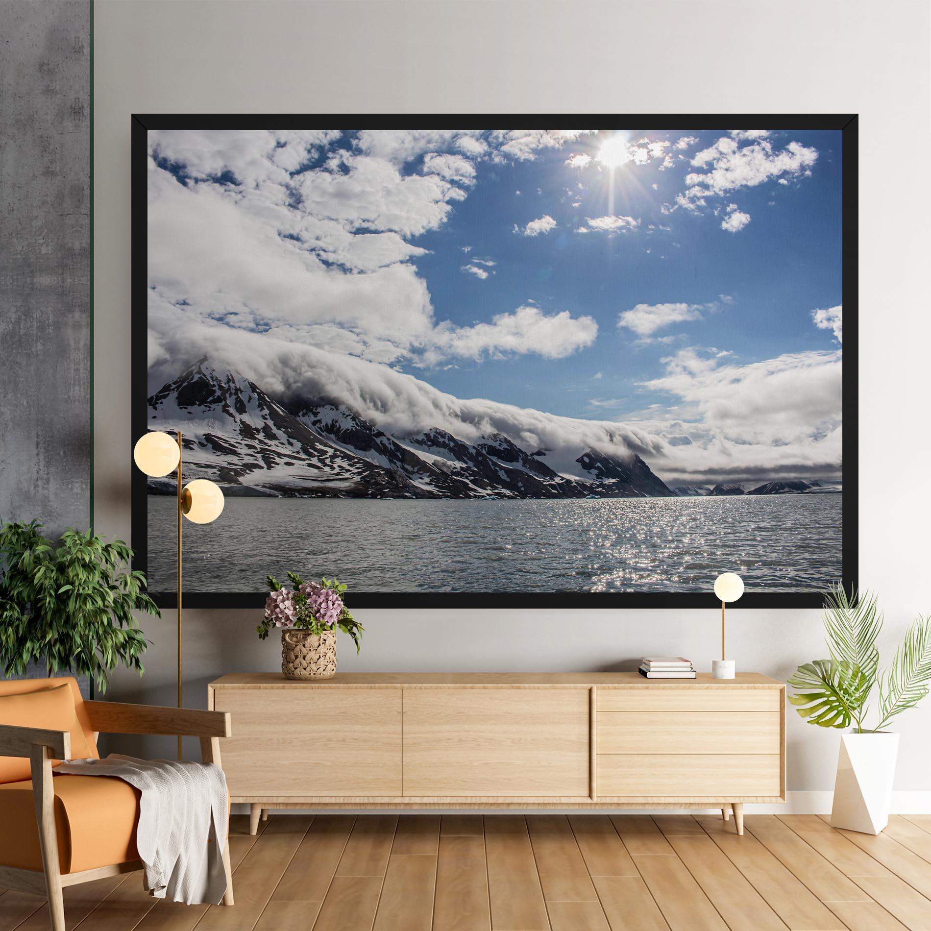 Obraz na Płótnie Clouds Over Ice mockup 9