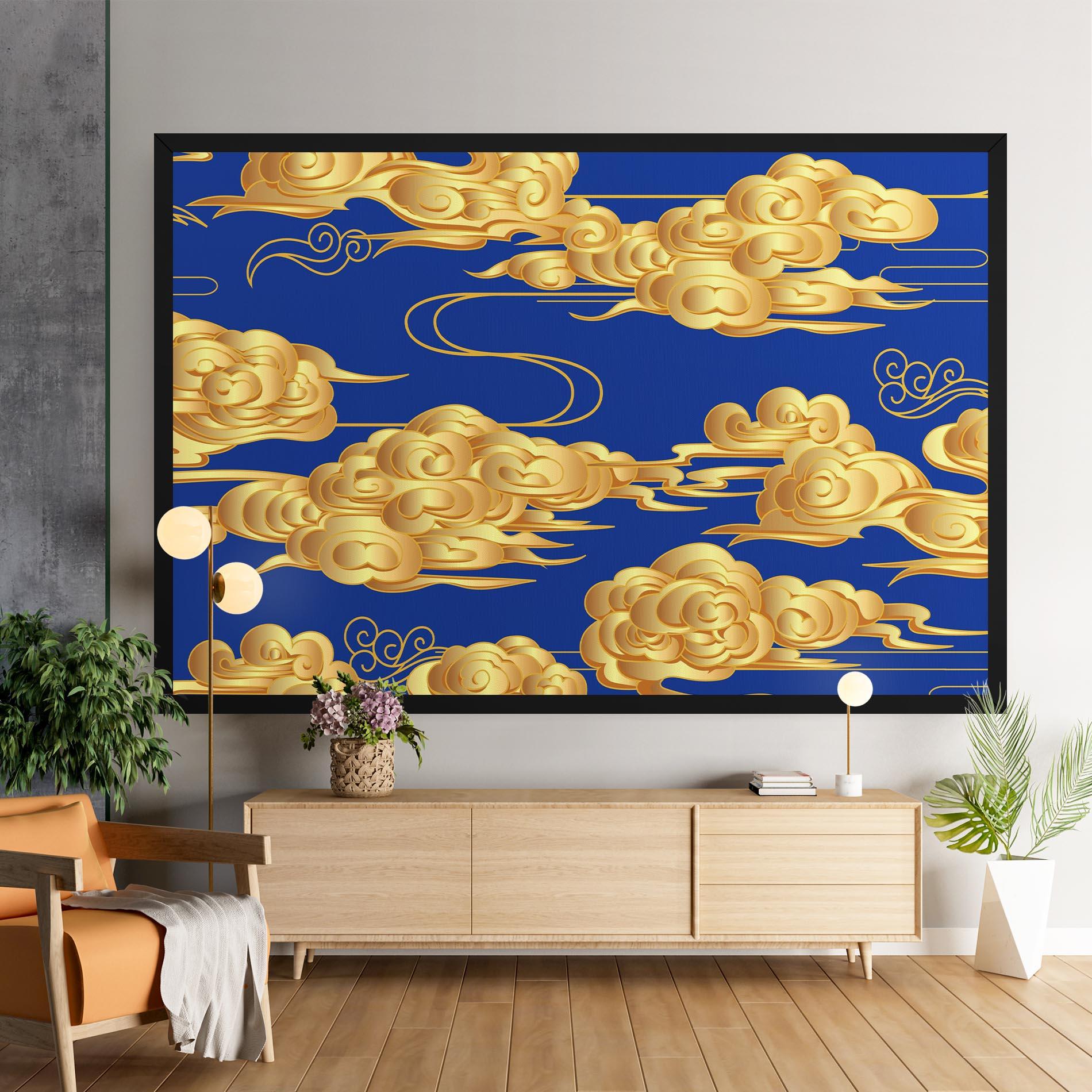 Obraz na Płótnie Gold Clouds mockup 9