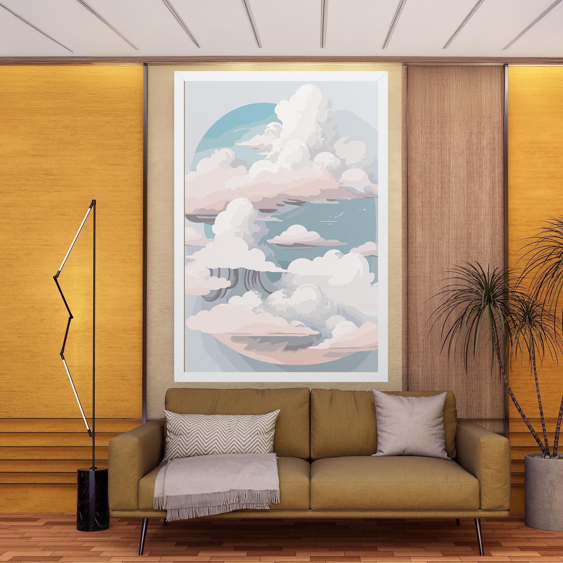 Obraz na Płótnie Cloud White Art mockup 9