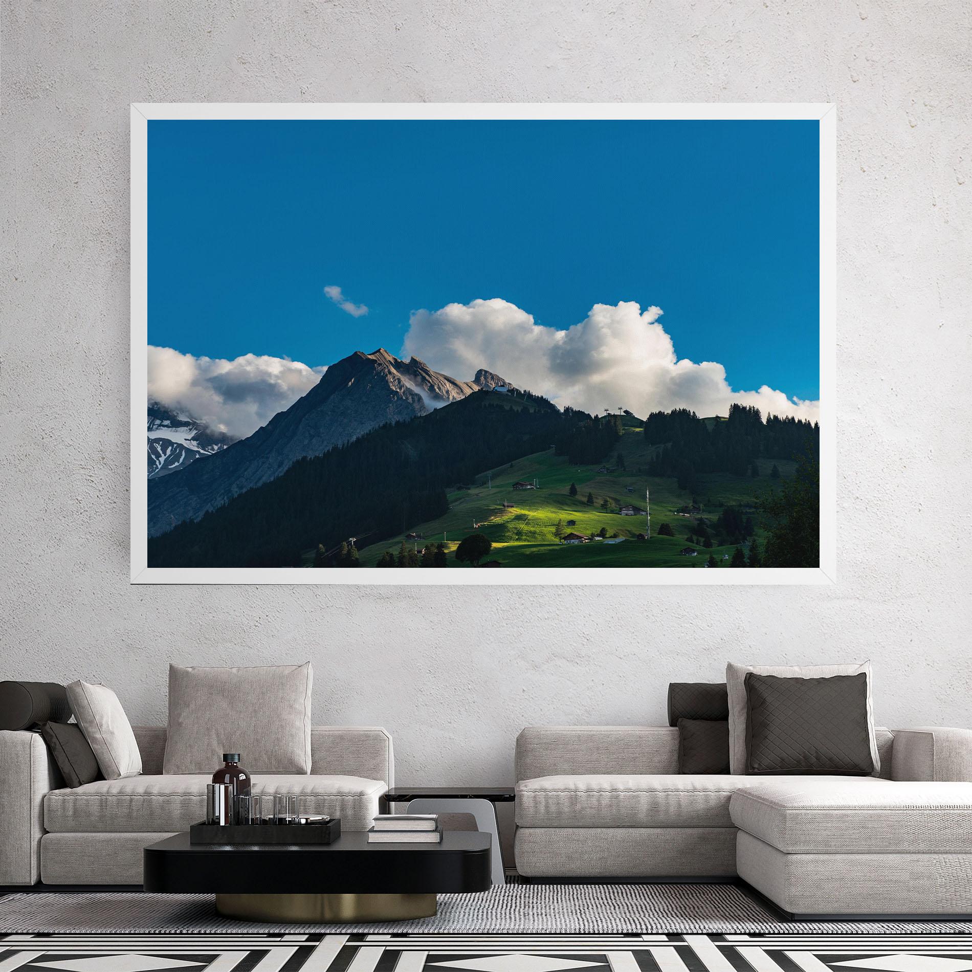 Obraz na Płótnie Beautiful Mountain Cloud View mockup 2