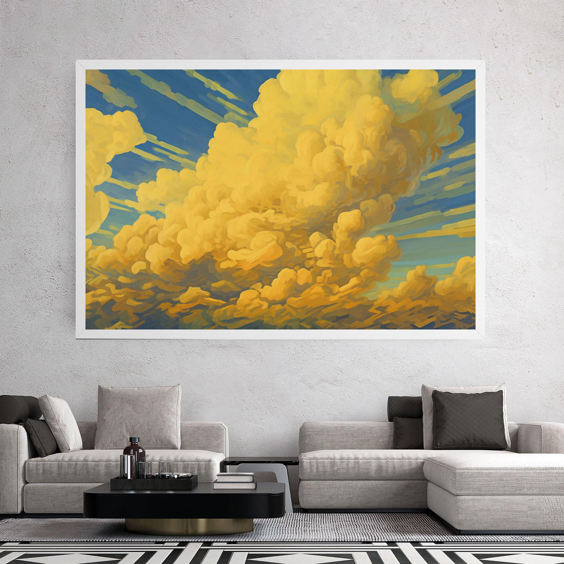 Obraz na Płótnie Big Yellow Cloud Art mockup 2