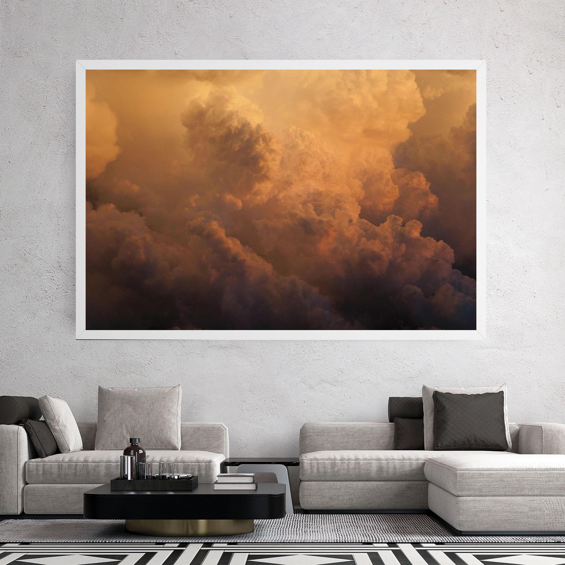 Obraz na Płótnie Brown Orange Clouds mockup 2
