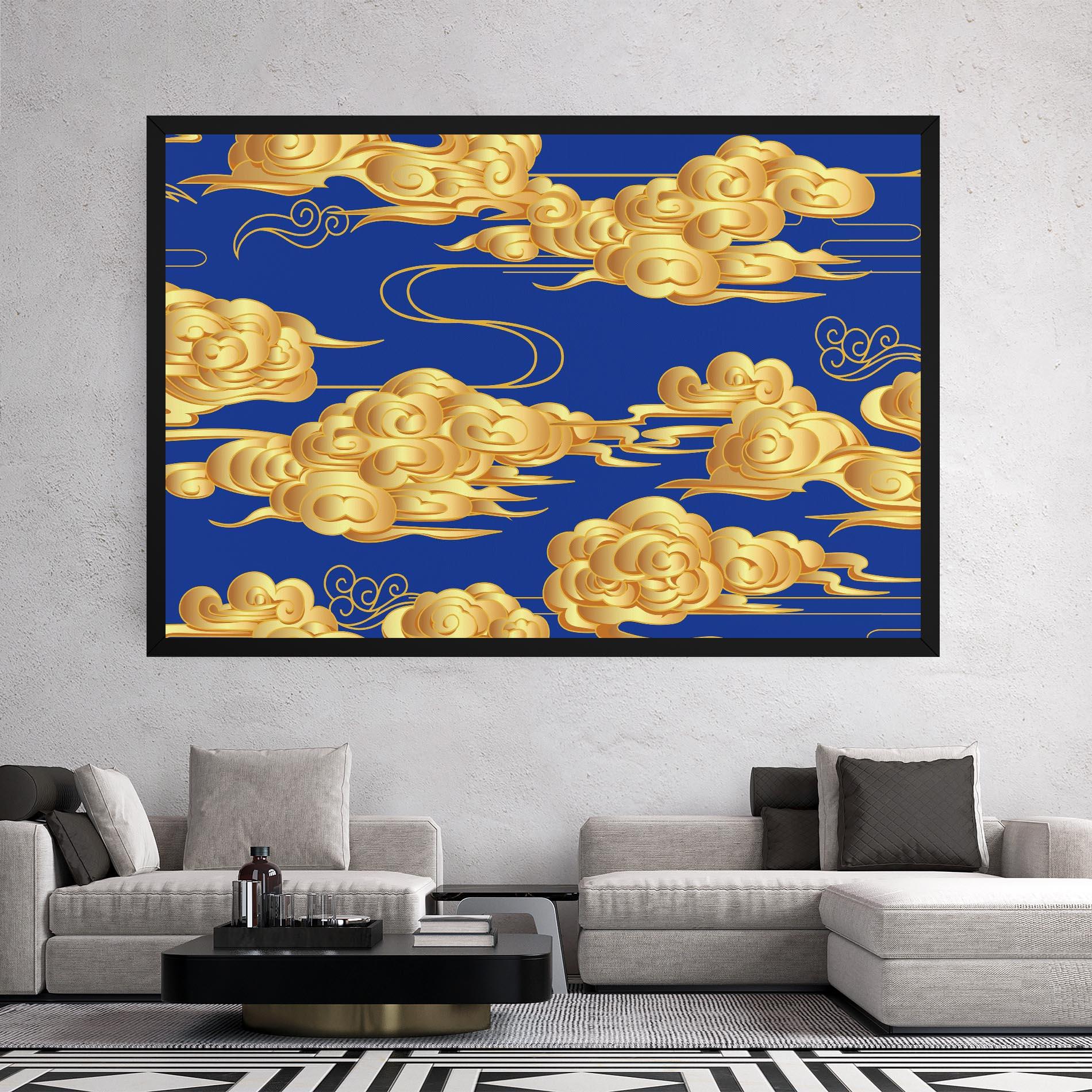 Obraz na Płótnie Gold Clouds mockup 2