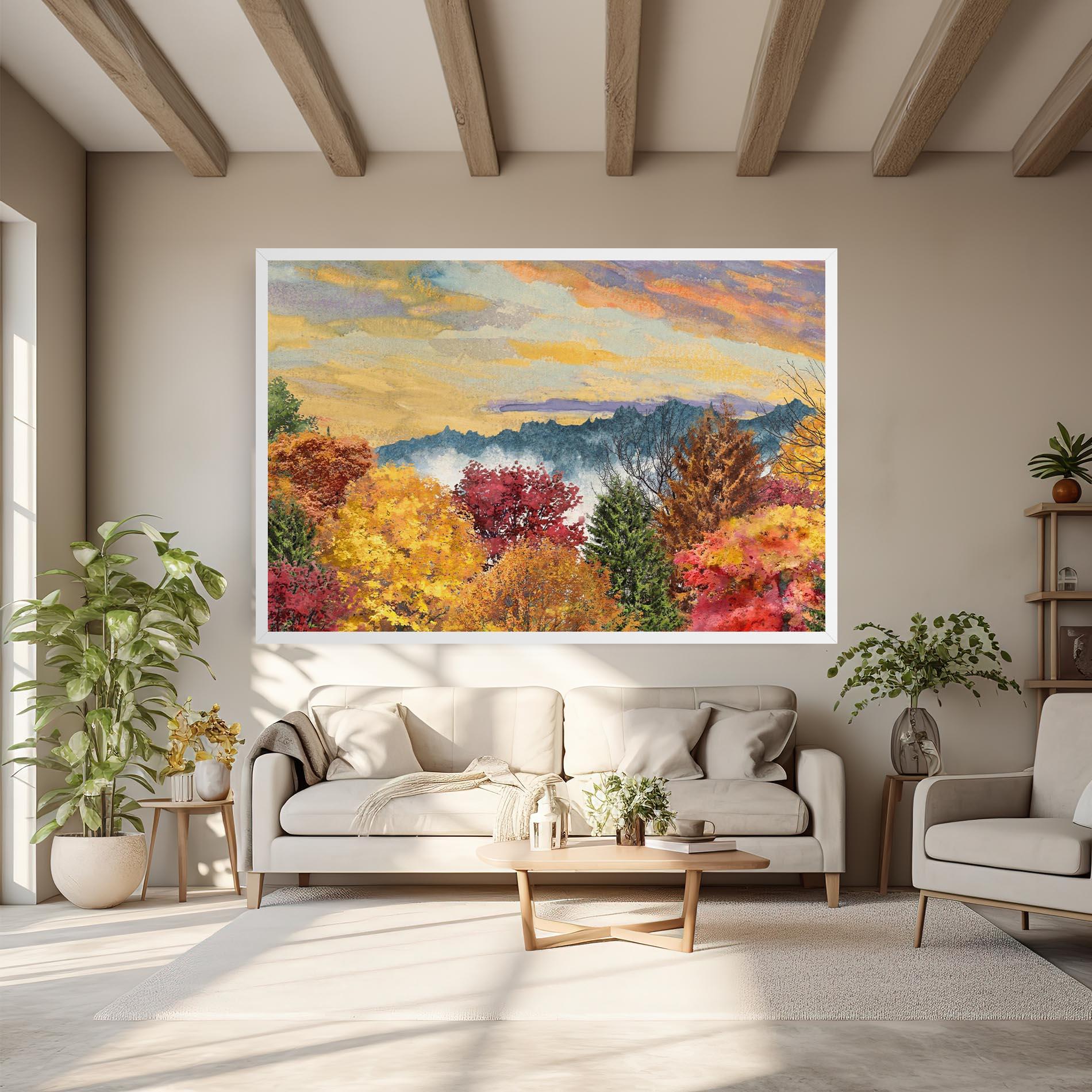 Obraz na Płótnie Mix Color Trees mockup 6