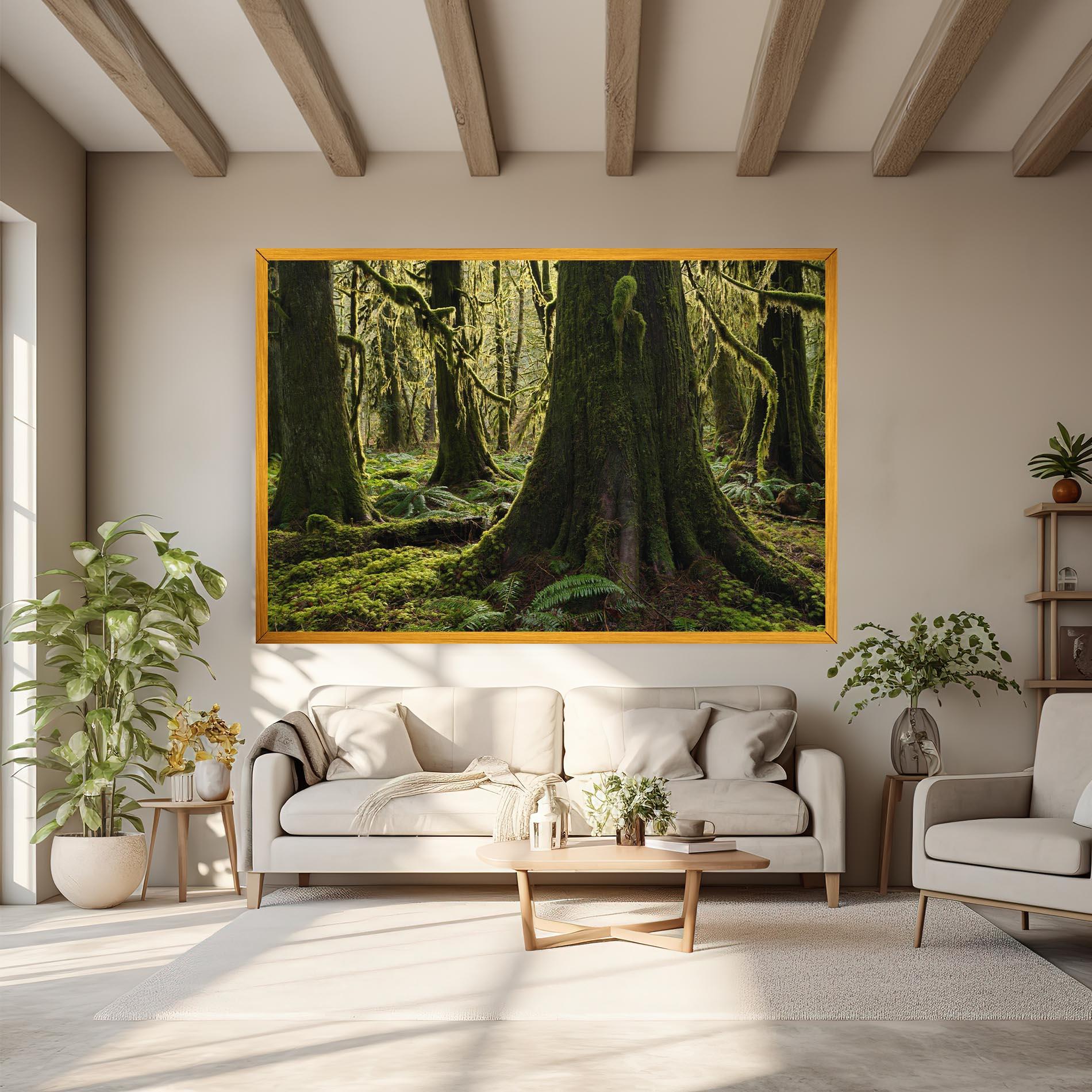 Obraz na Płótnie Green Moss Forest mockup 6