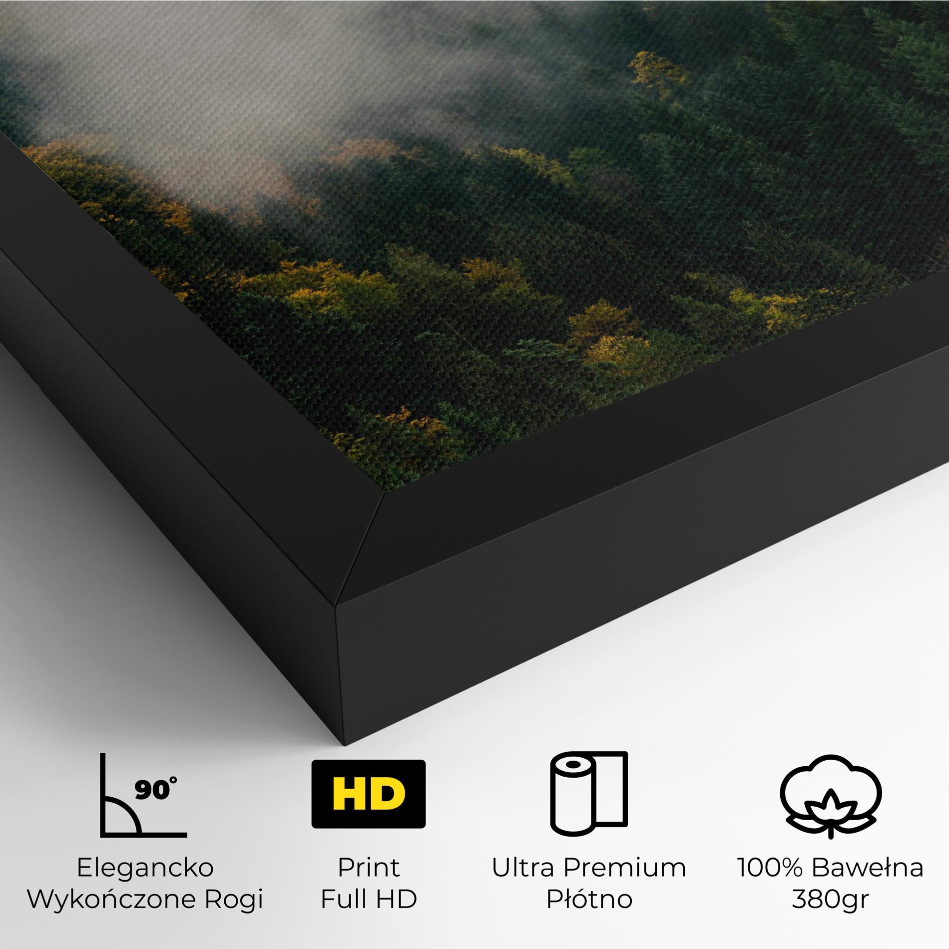 Obraz na Płótnie Foggy Tree Forest mockup 4