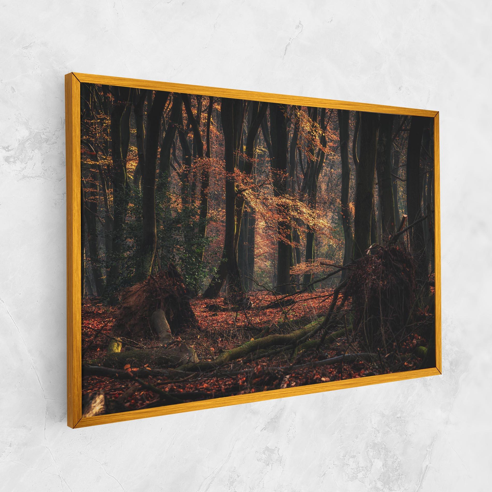 Obraz na Płótnie Autumn Forest Trees mockup 1