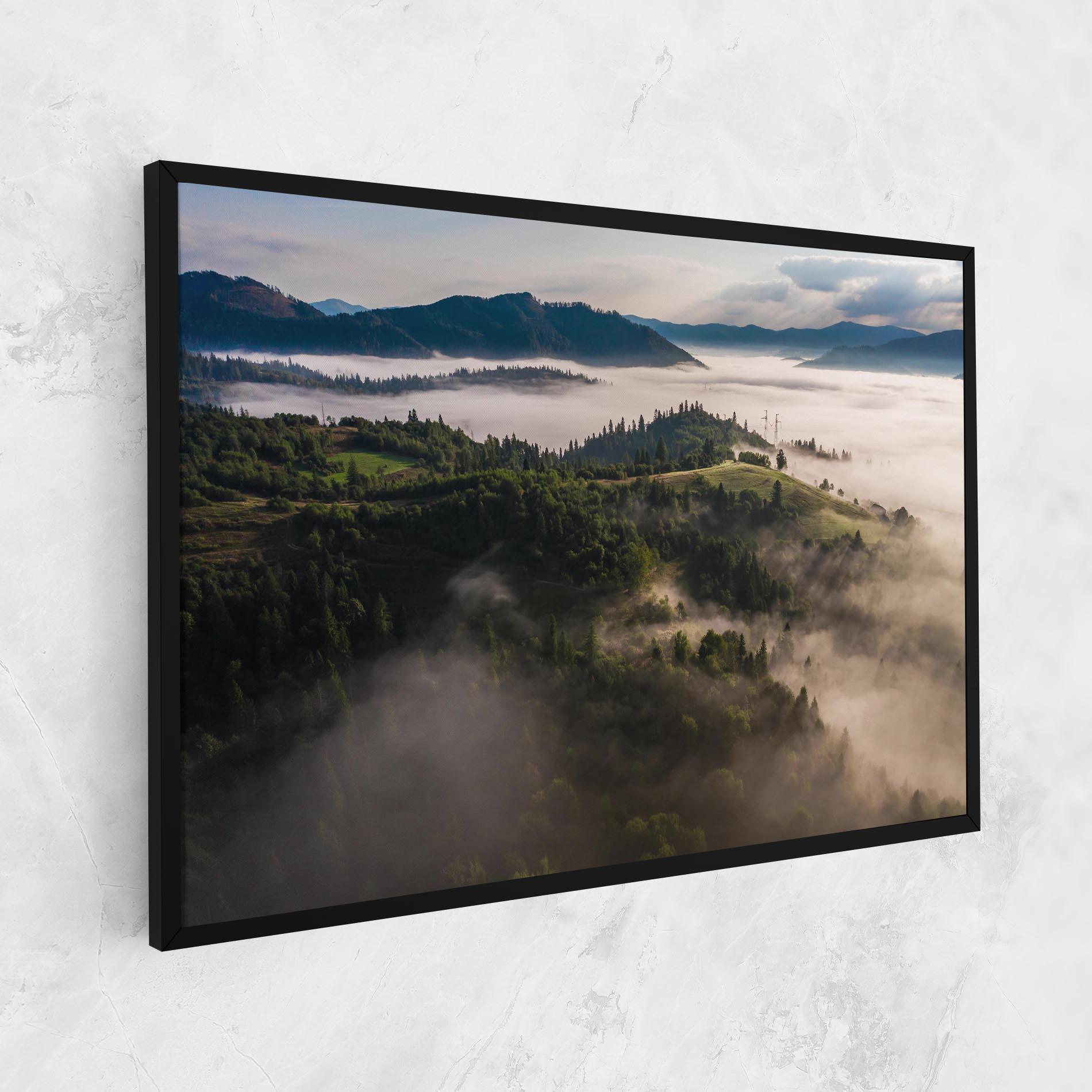 Obraz na Płótnie Foggy Forest View mockup 1