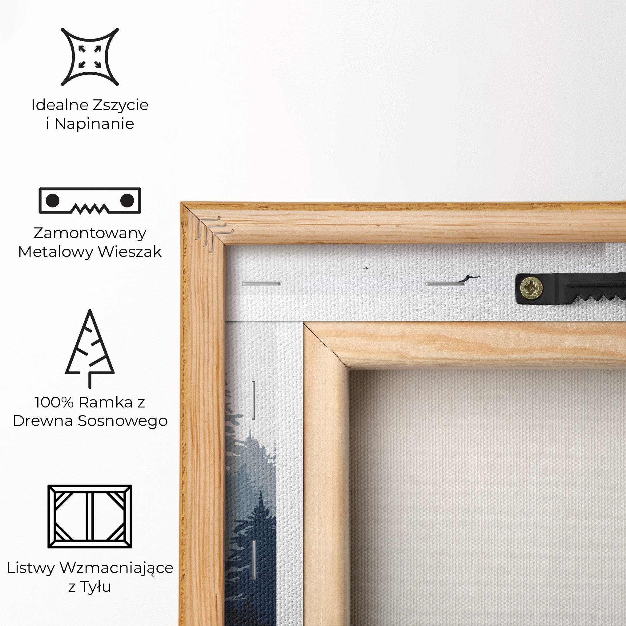 Obraz na Płótnie Foggy Blue Forest mockup 5