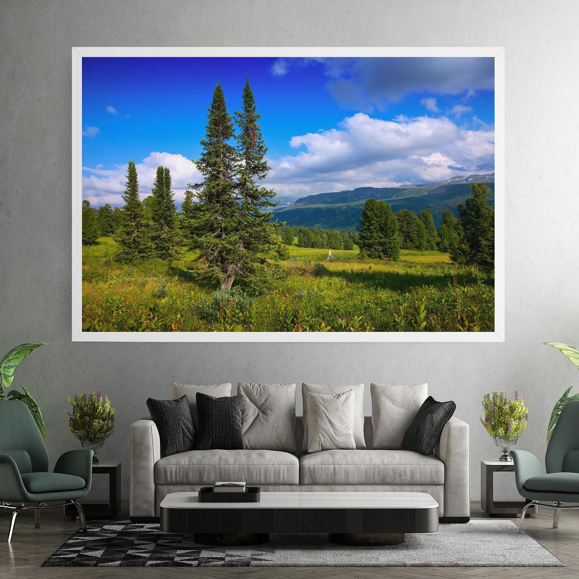 Obraz na Płótnie Morning Sunny Field mockup 7