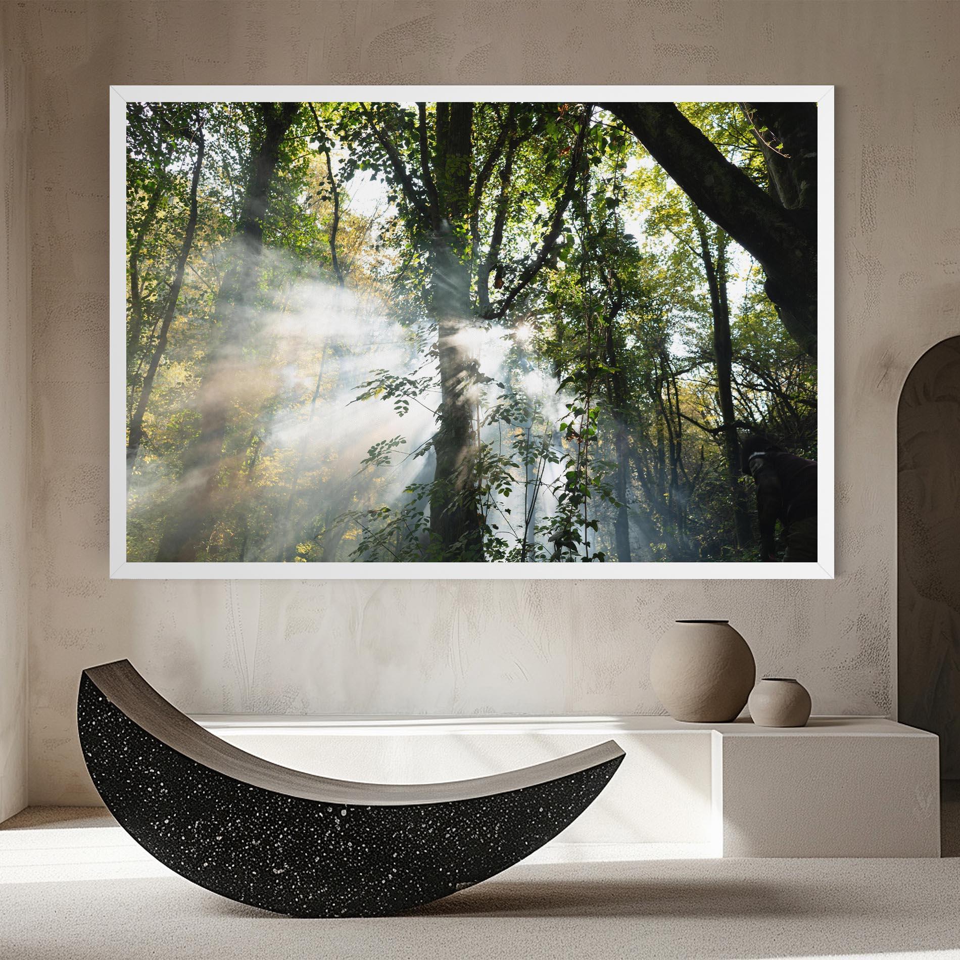 Obraz na Płótnie Foggy Light Forest mockup 8