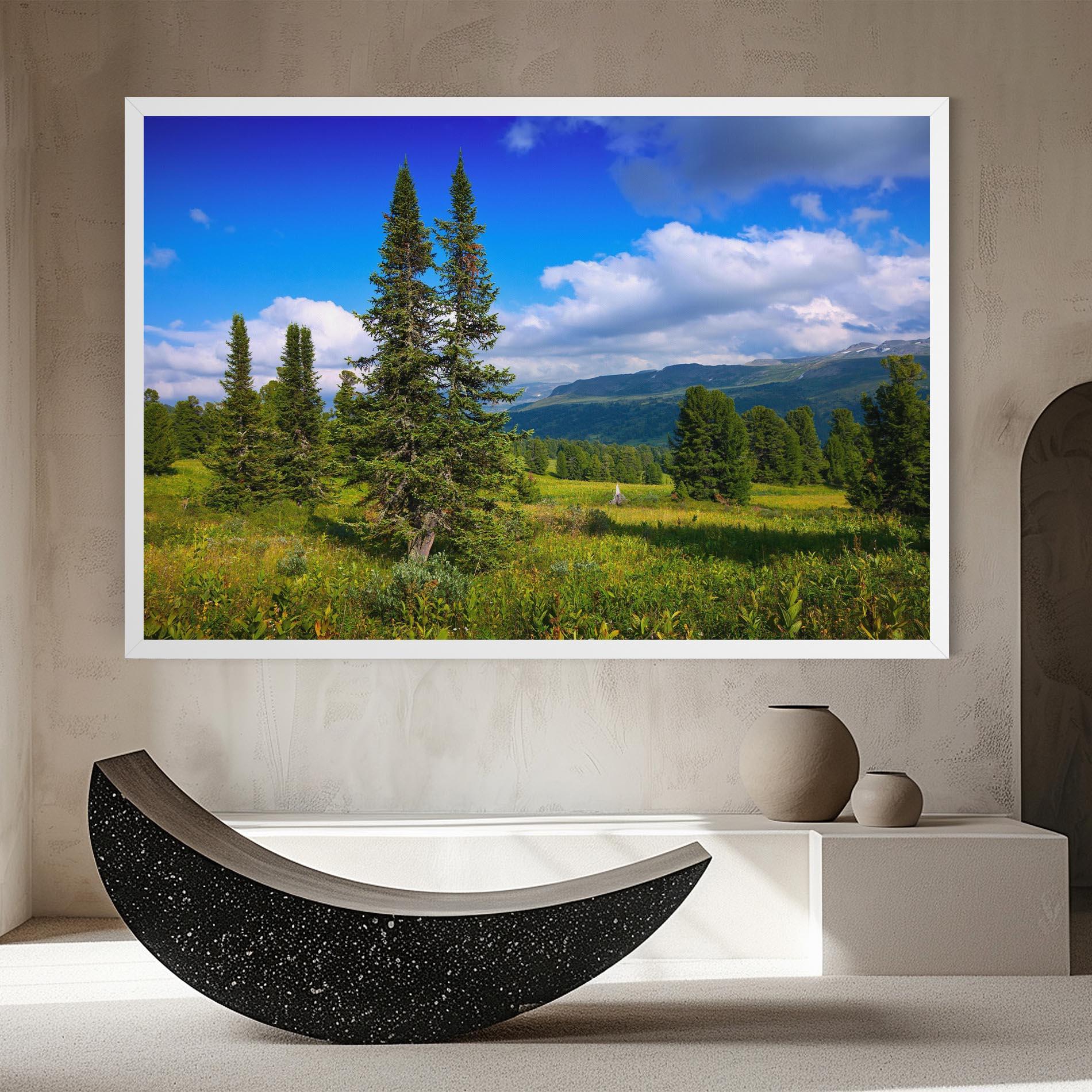 Obraz na Płótnie Morning Sunny Field mockup 8