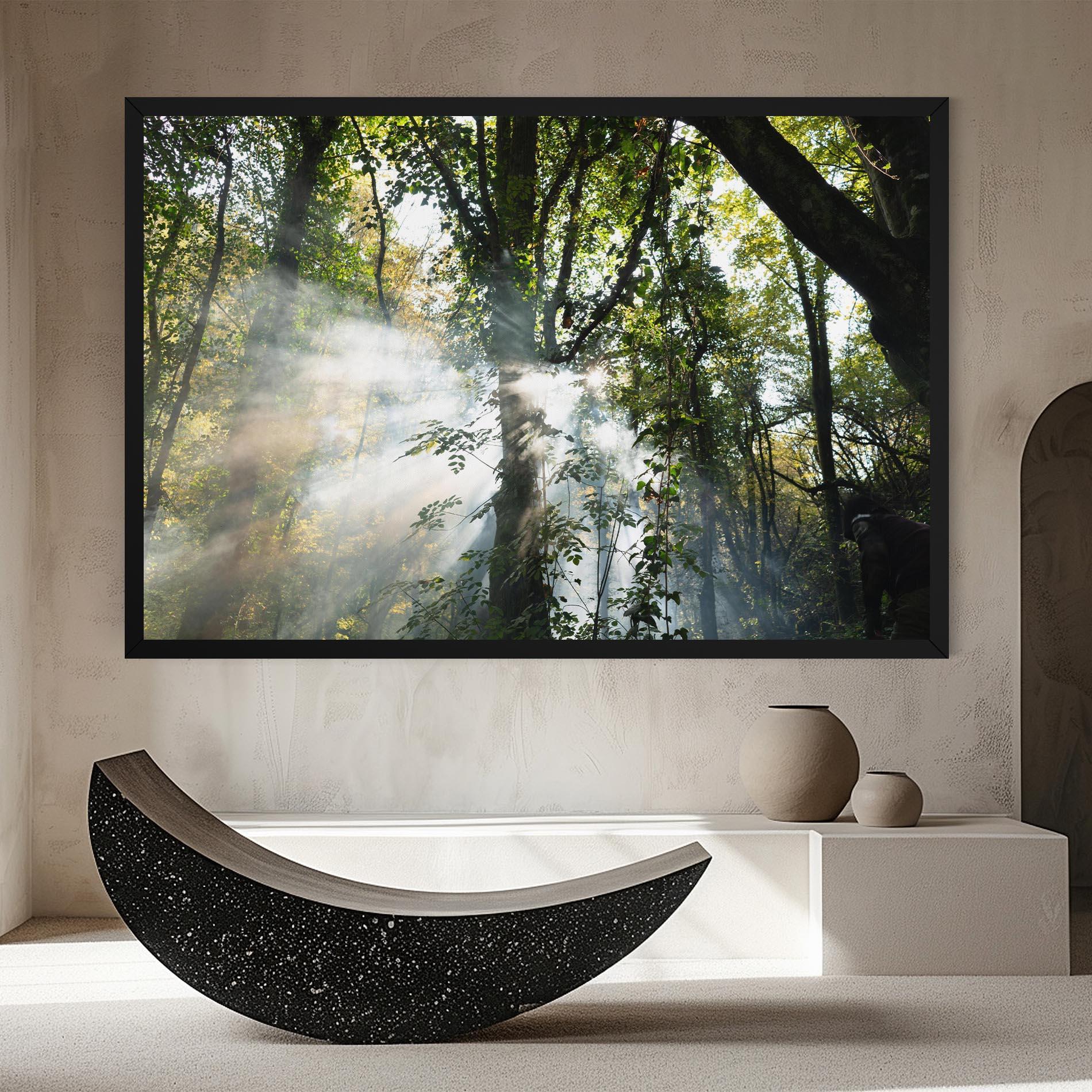 Obraz na Płótnie Foggy Light Forest mockup 8