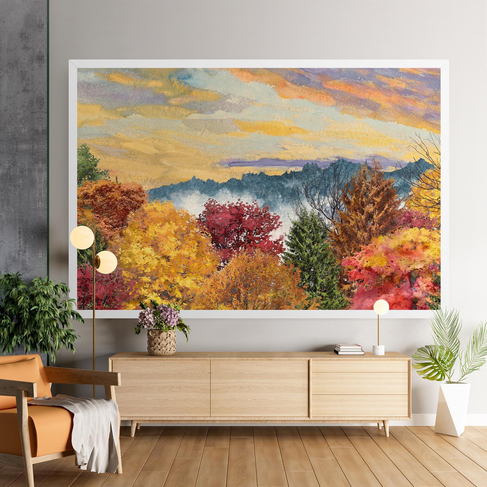 Obraz na Płótnie Mix Color Trees mockup 9