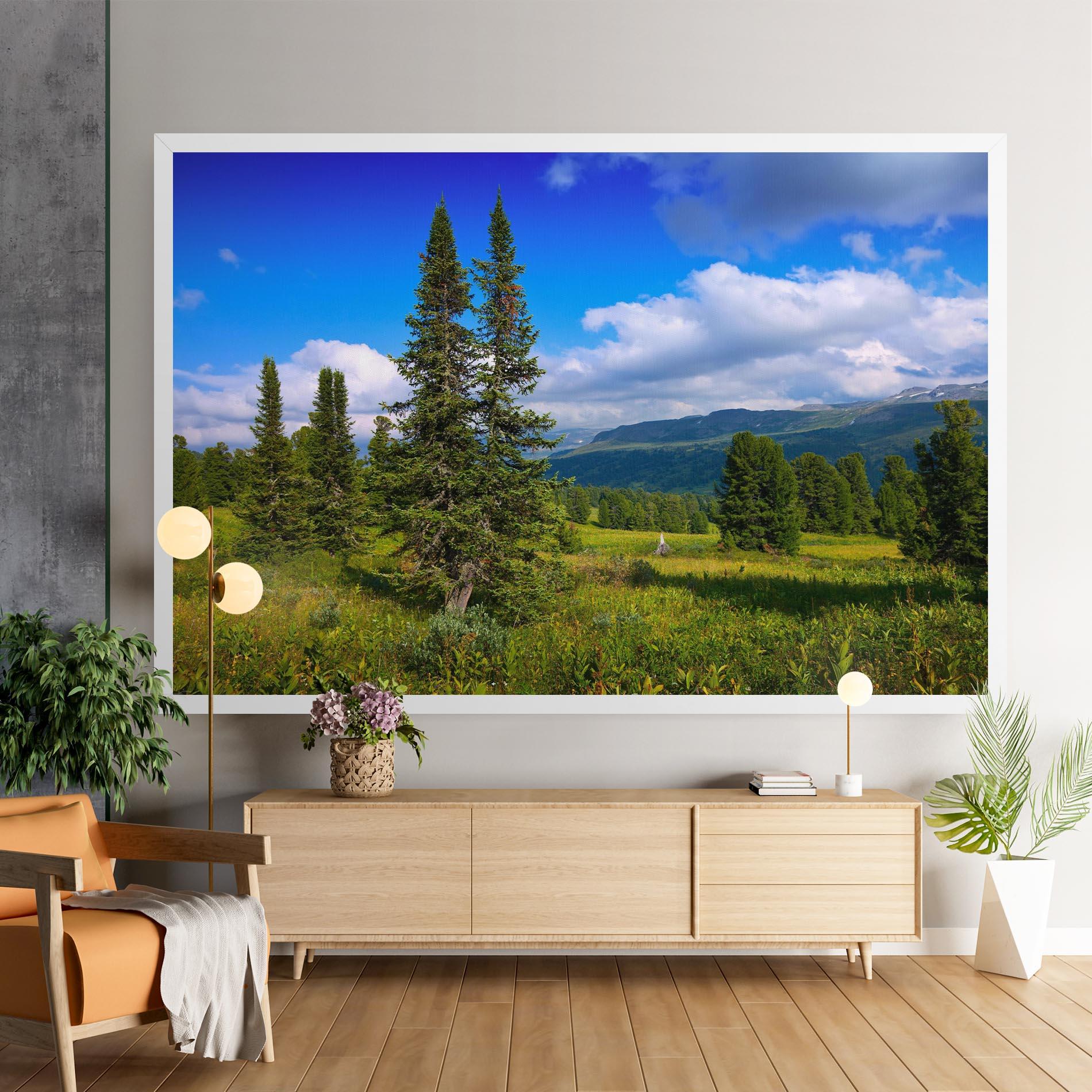 Obraz na Płótnie Morning Sunny Field mockup 9