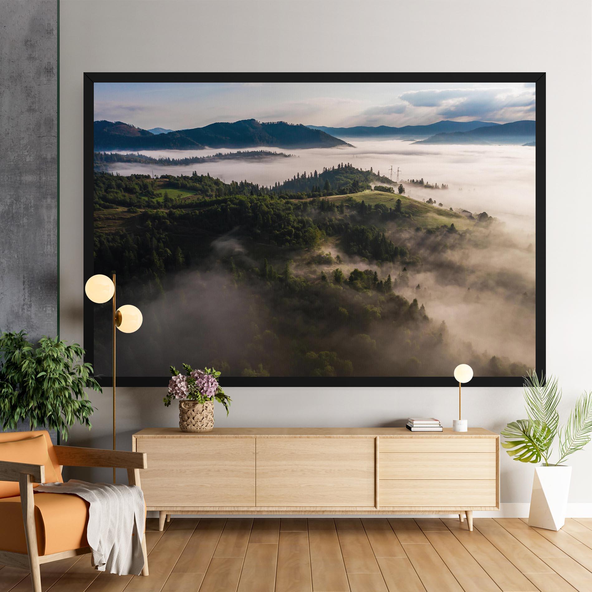 Obraz na Płótnie Foggy Forest View mockup 9