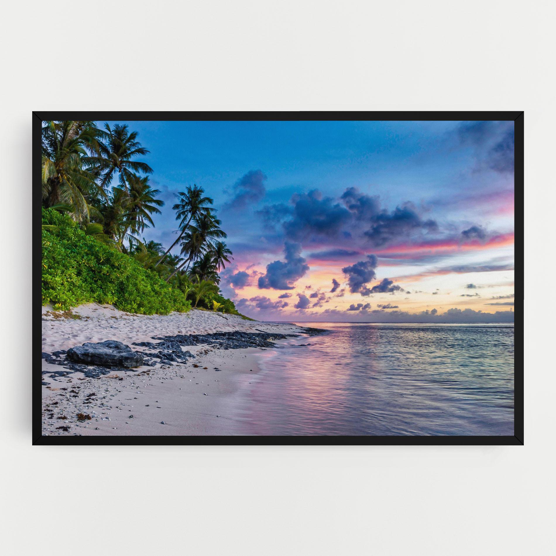 Obraz na Płótnie Purple Blue Beach mockup 0