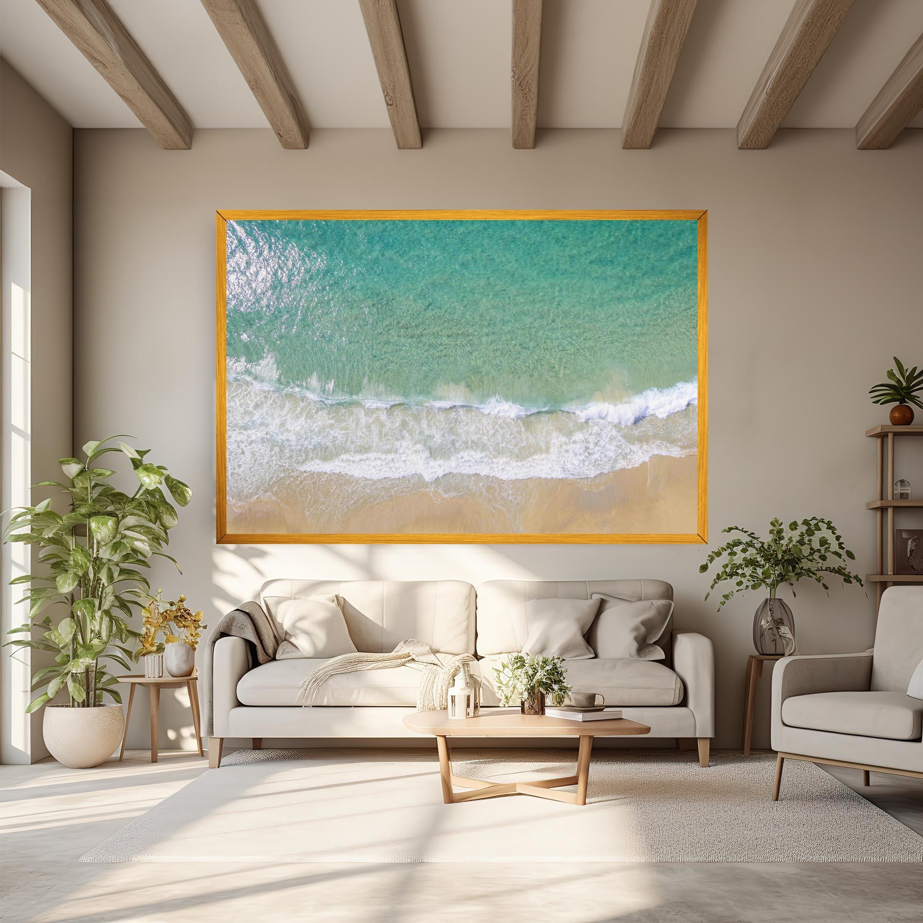 Obraz na Płótnie Blue Waves Beach mockup 6