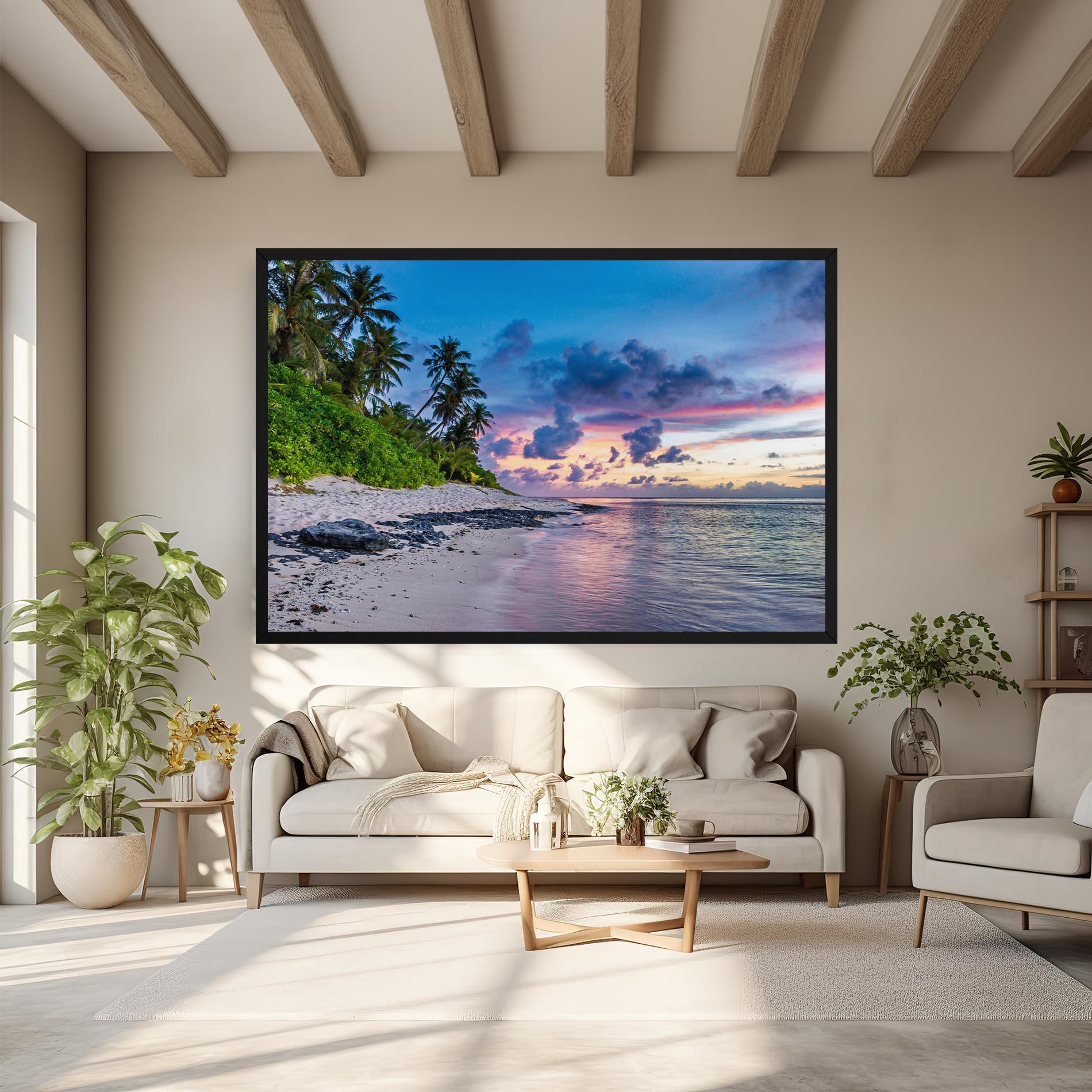 Obraz na Płótnie Purple Blue Beach mockup 6