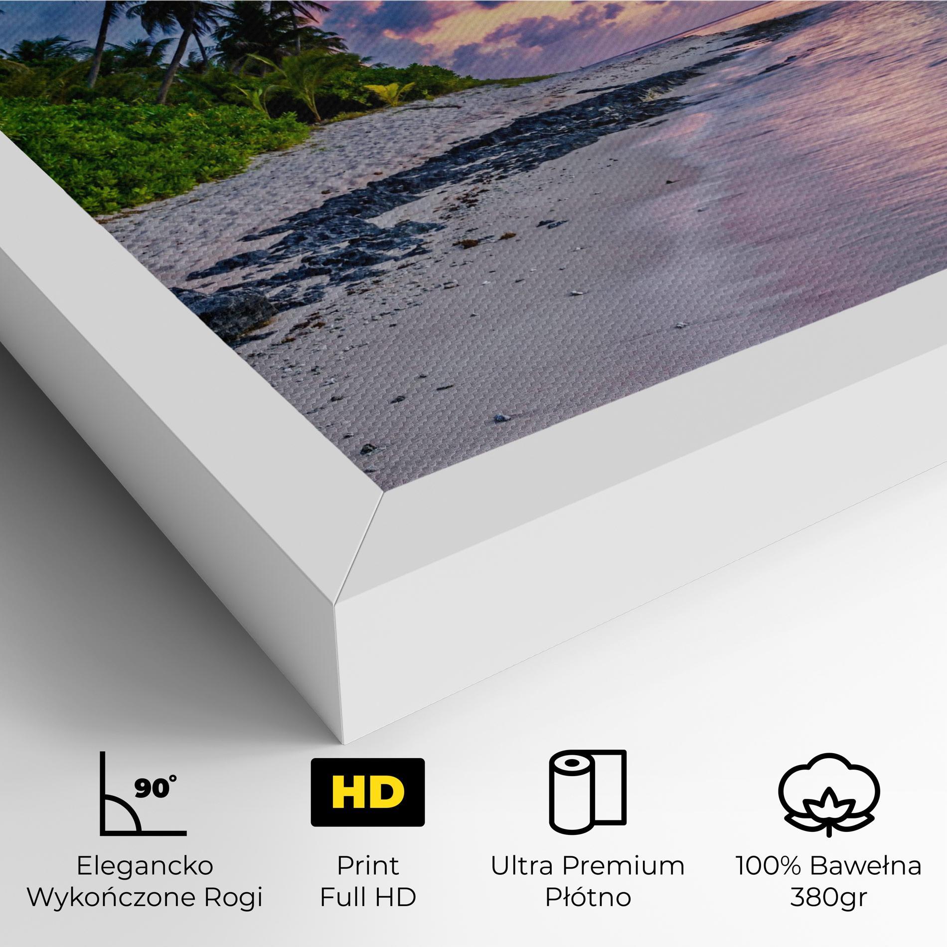 Obraz na Płótnie Purple Blue Beach mockup 4