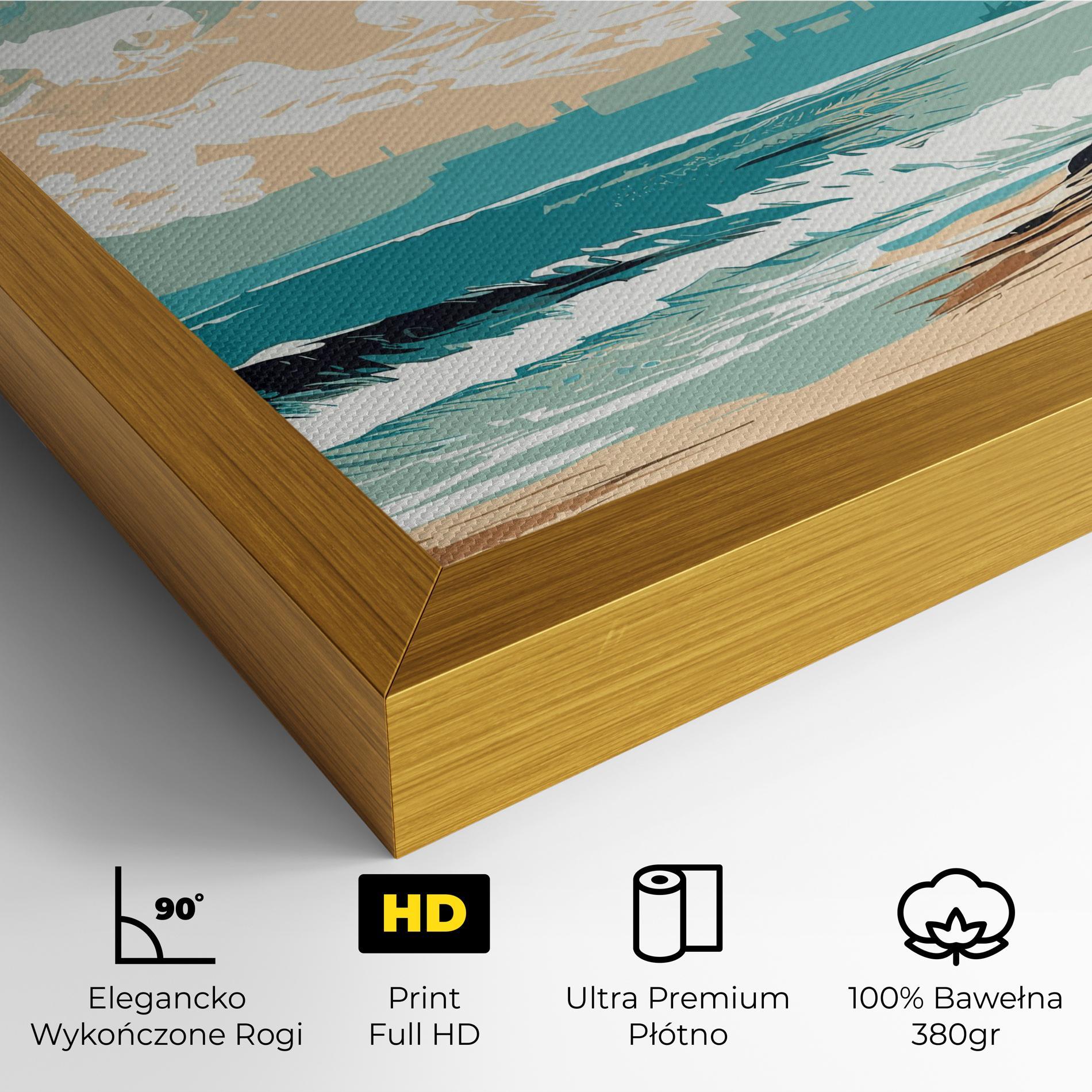 Obraz na Płótnie Cream Blue Beach mockup 4