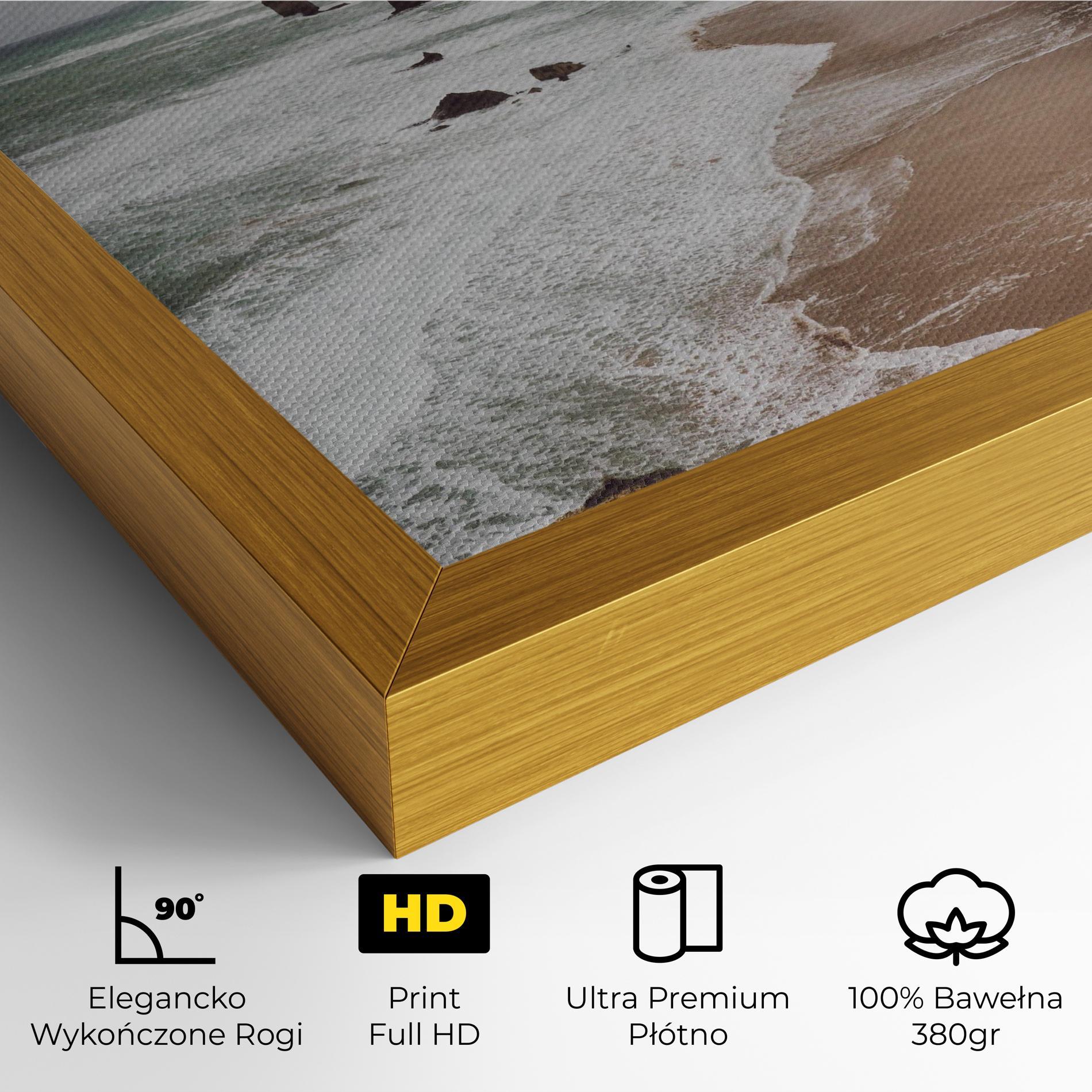 Obraz na Płótnie Grey Clouds Beach mockup 4