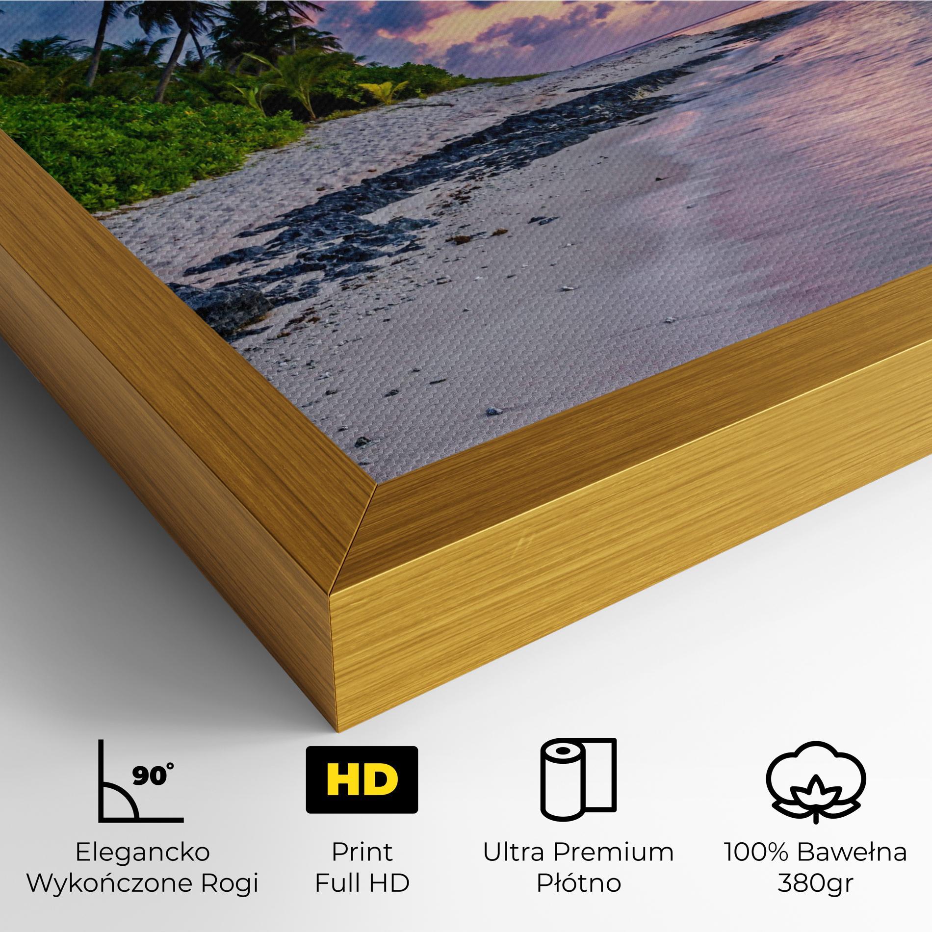 Obraz na Płótnie Purple Blue Beach mockup 4