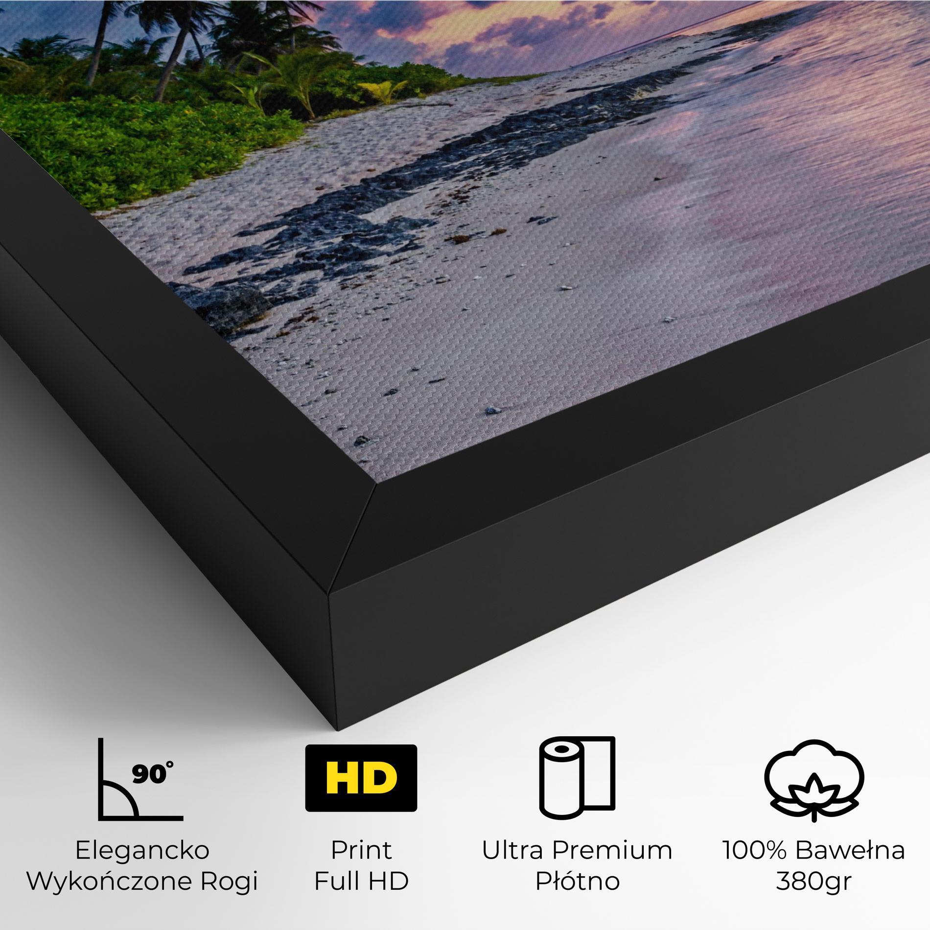 Obraz na Płótnie Purple Blue Beach mockup 4