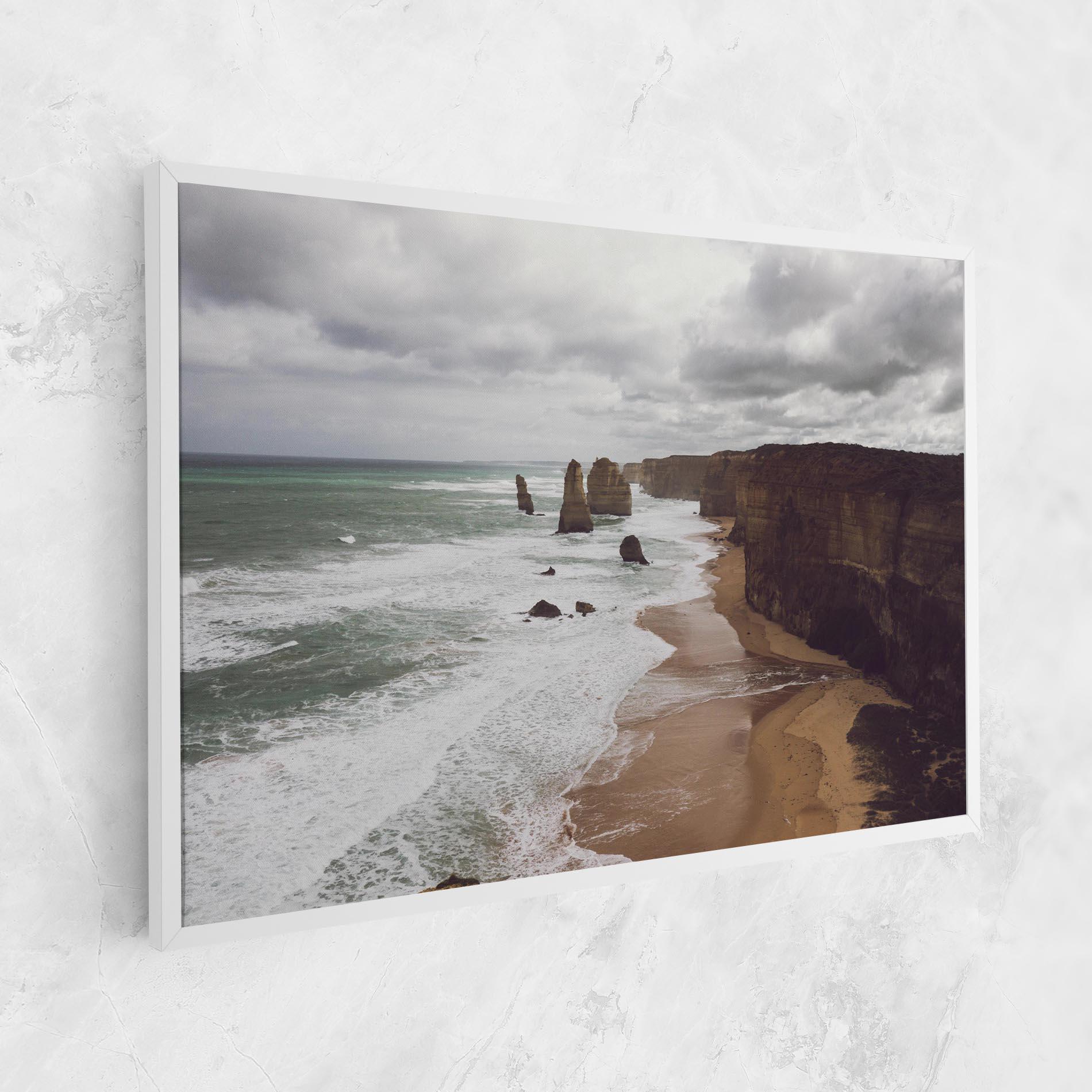 Obraz na Płótnie Grey Clouds Beach mockup 1