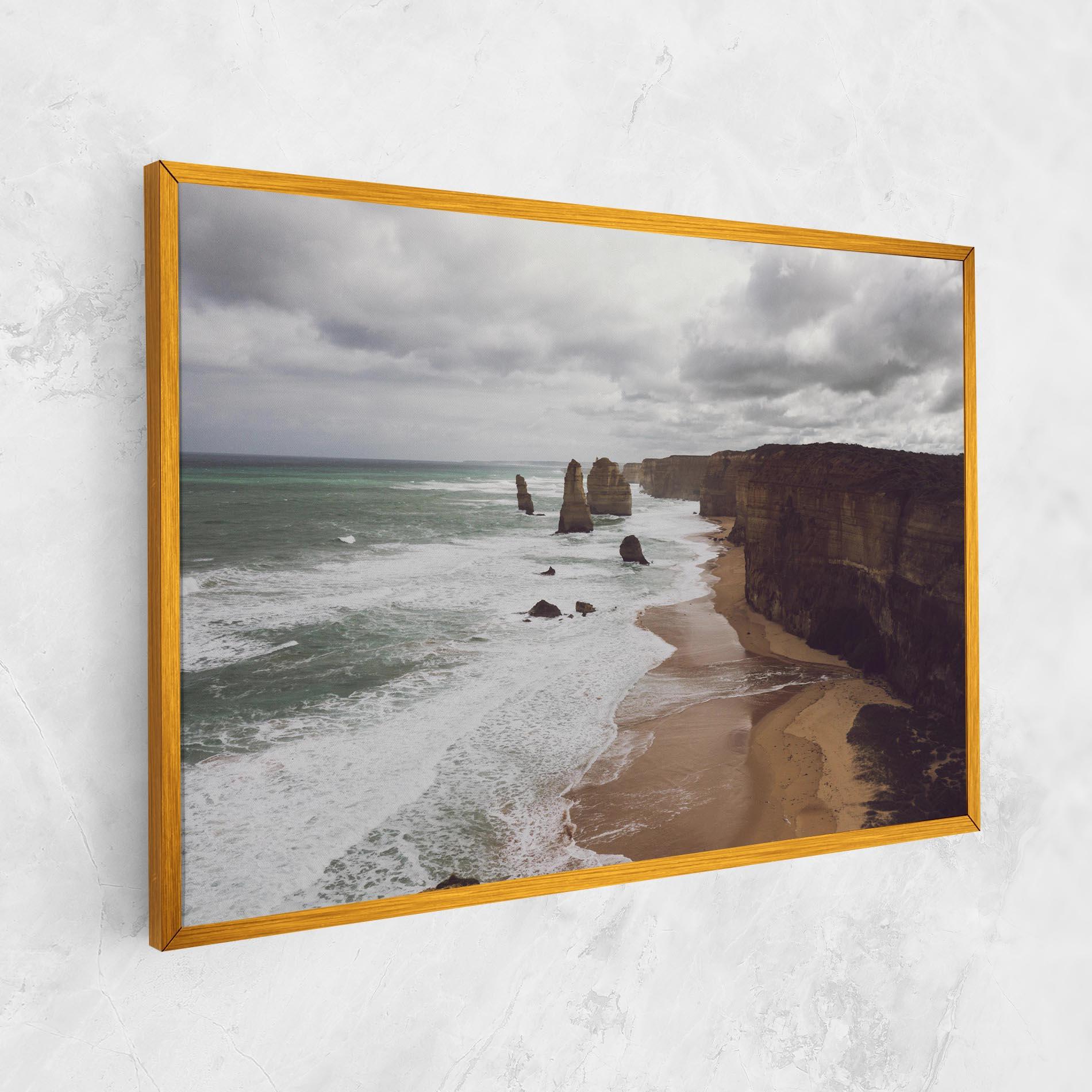 Obraz na Płótnie Grey Clouds Beach mockup 1