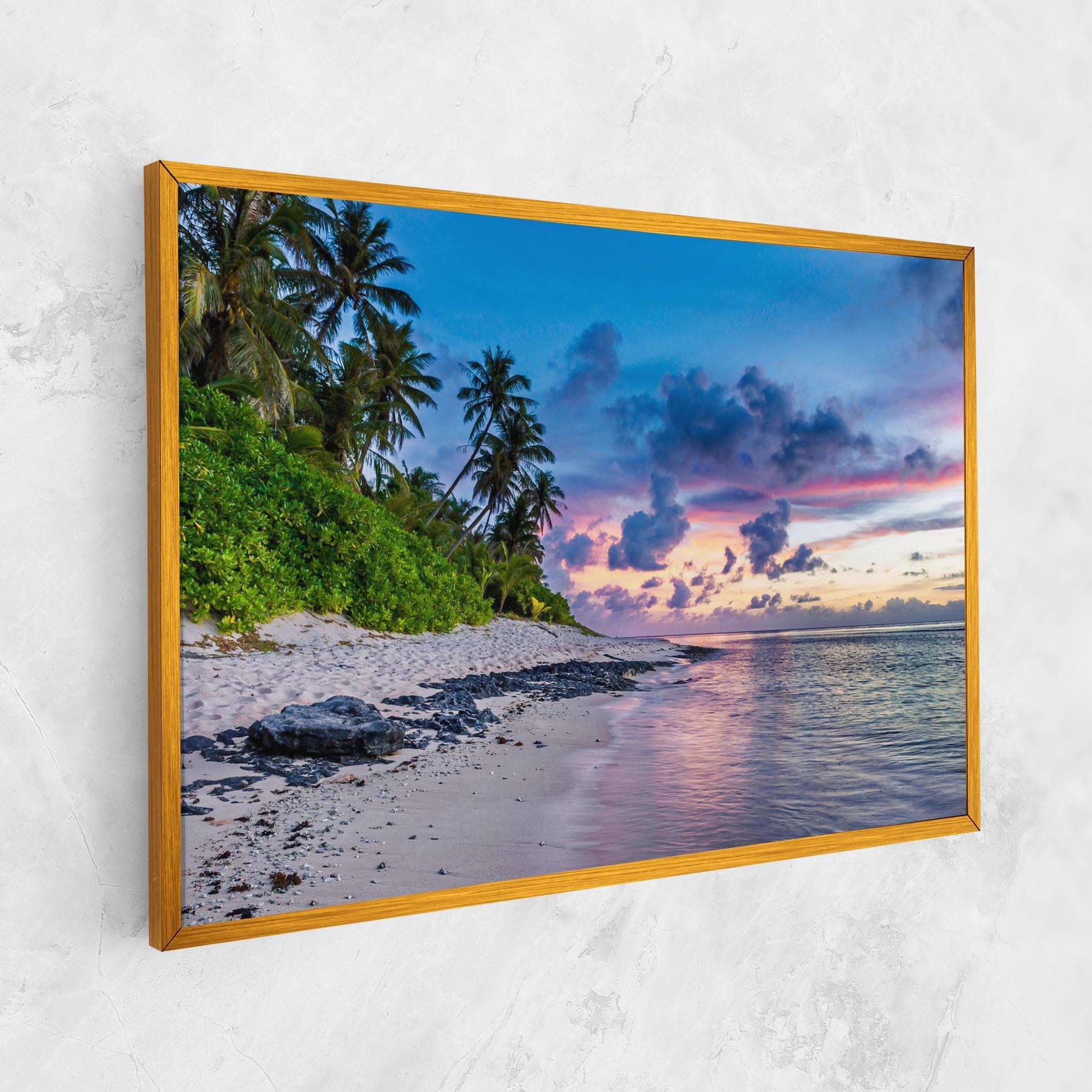 Obraz na Płótnie Purple Blue Beach mockup 1