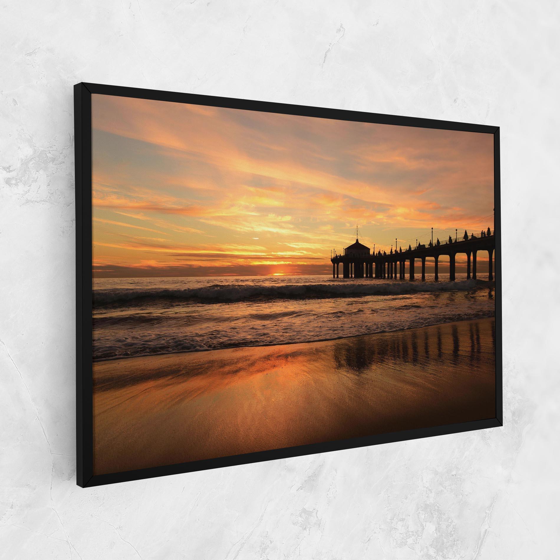 Obraz na Płótnie Beach Sunset View mockup 1