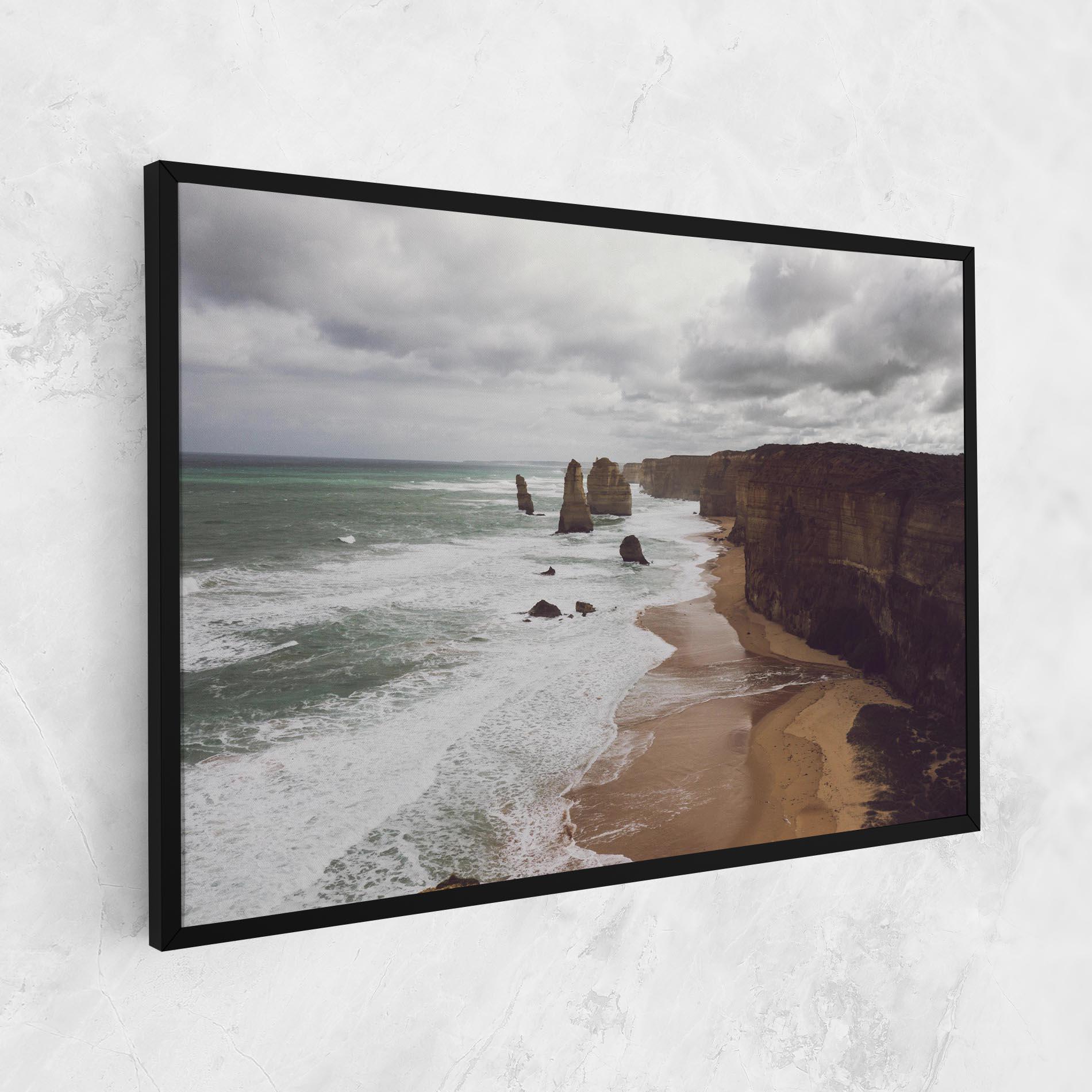 Obraz na Płótnie Grey Clouds Beach mockup 1
