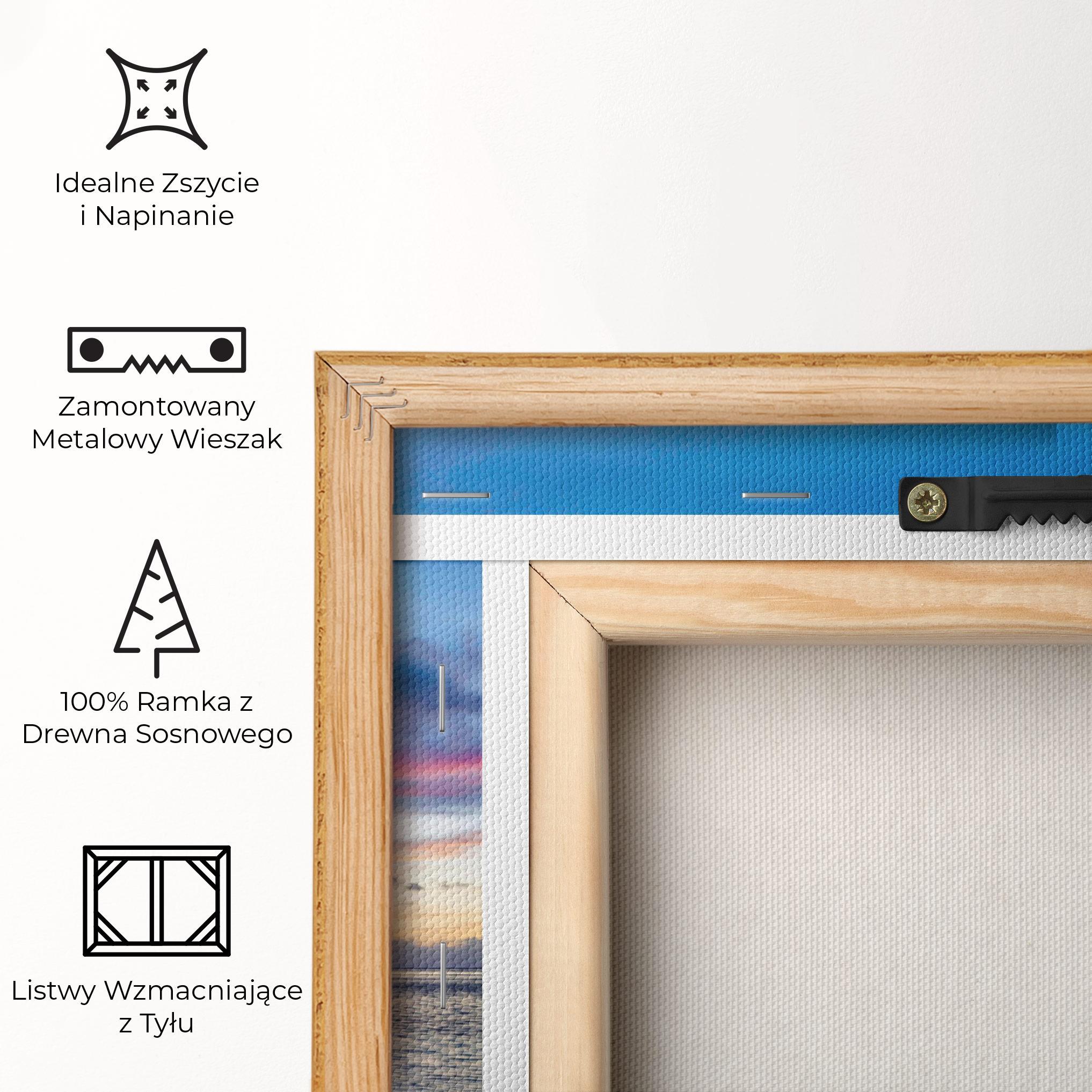 Obraz na Płótnie Purple Blue Beach mockup 5