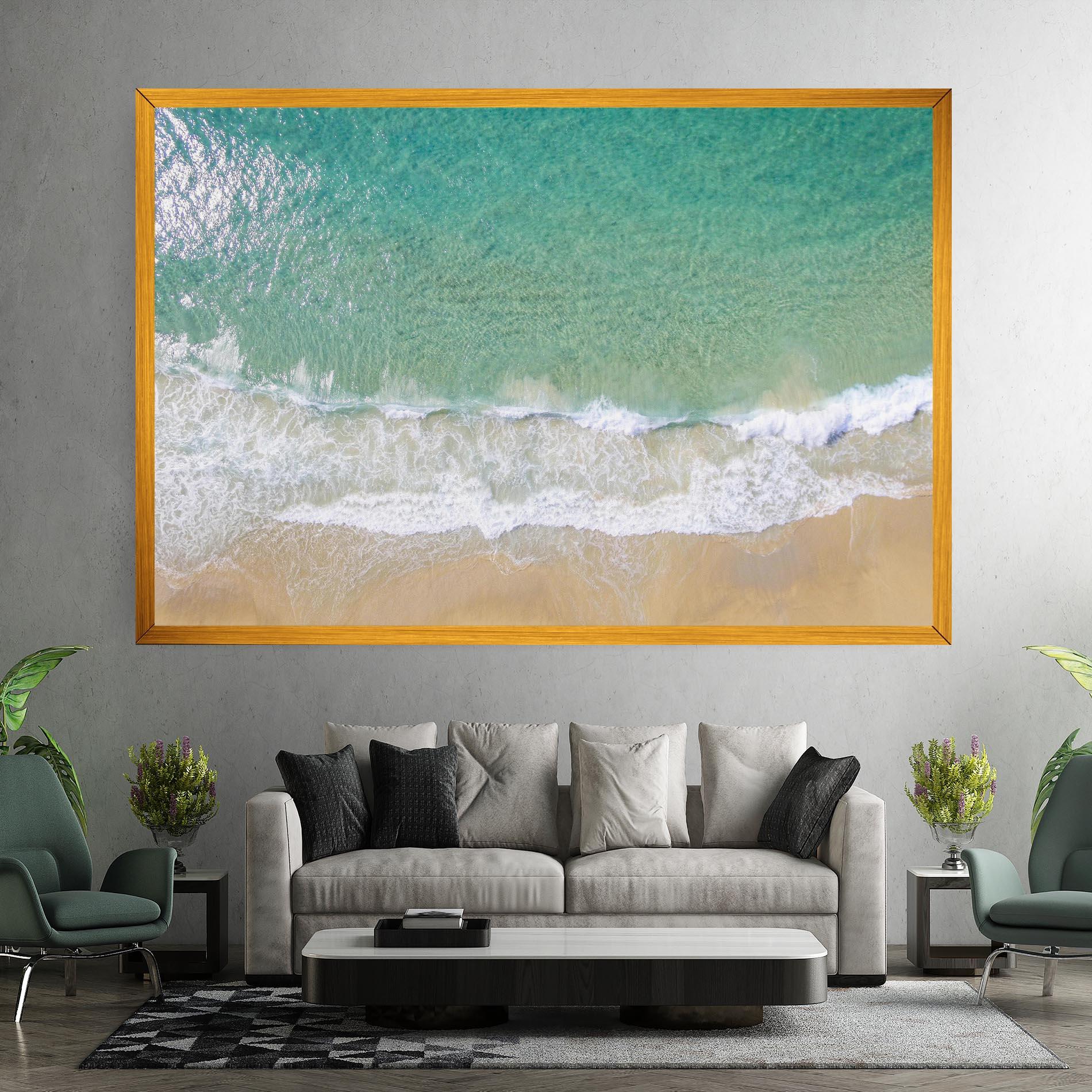 Obraz na Płótnie Blue Waves Beach mockup 7