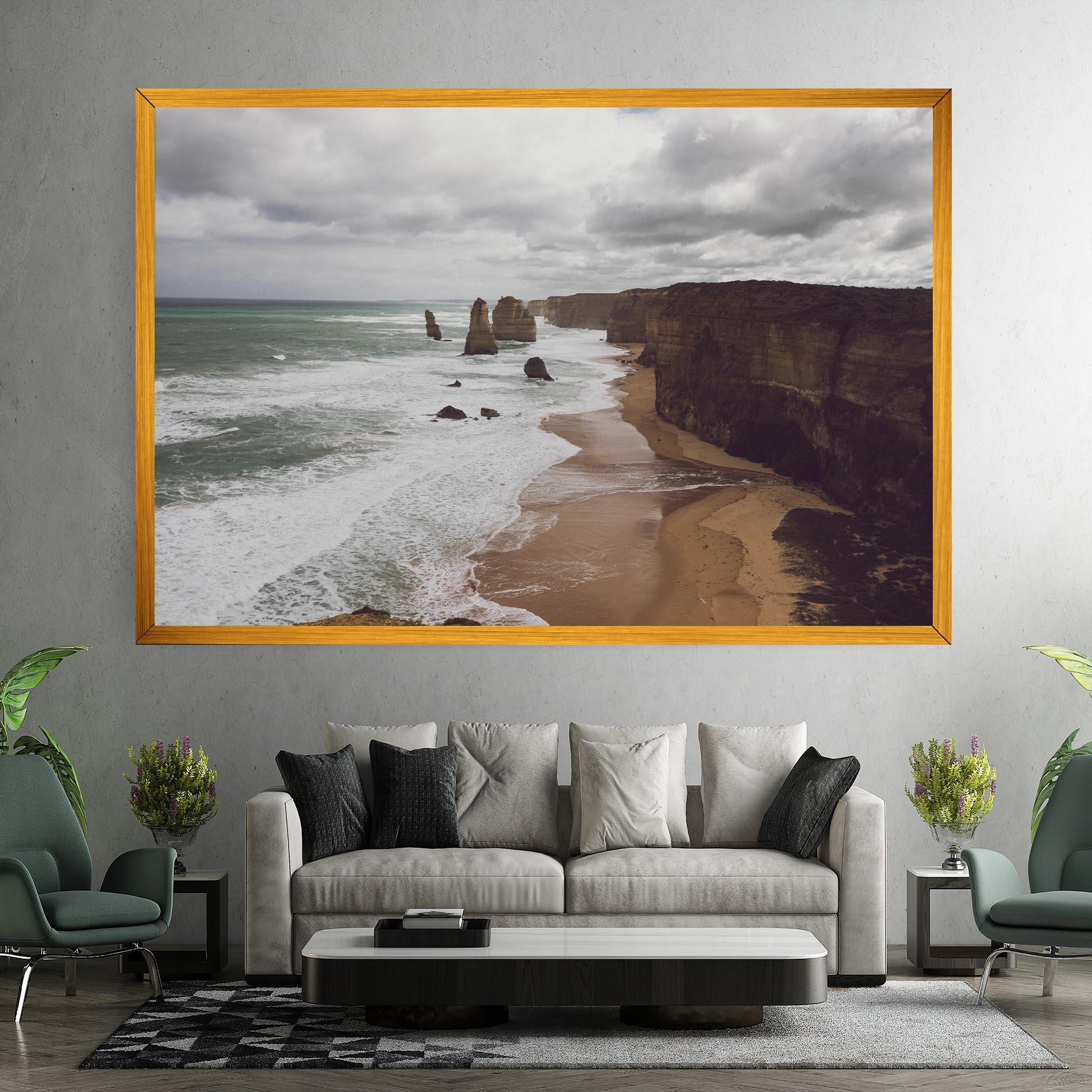 Obraz na Płótnie Grey Clouds Beach mockup 7