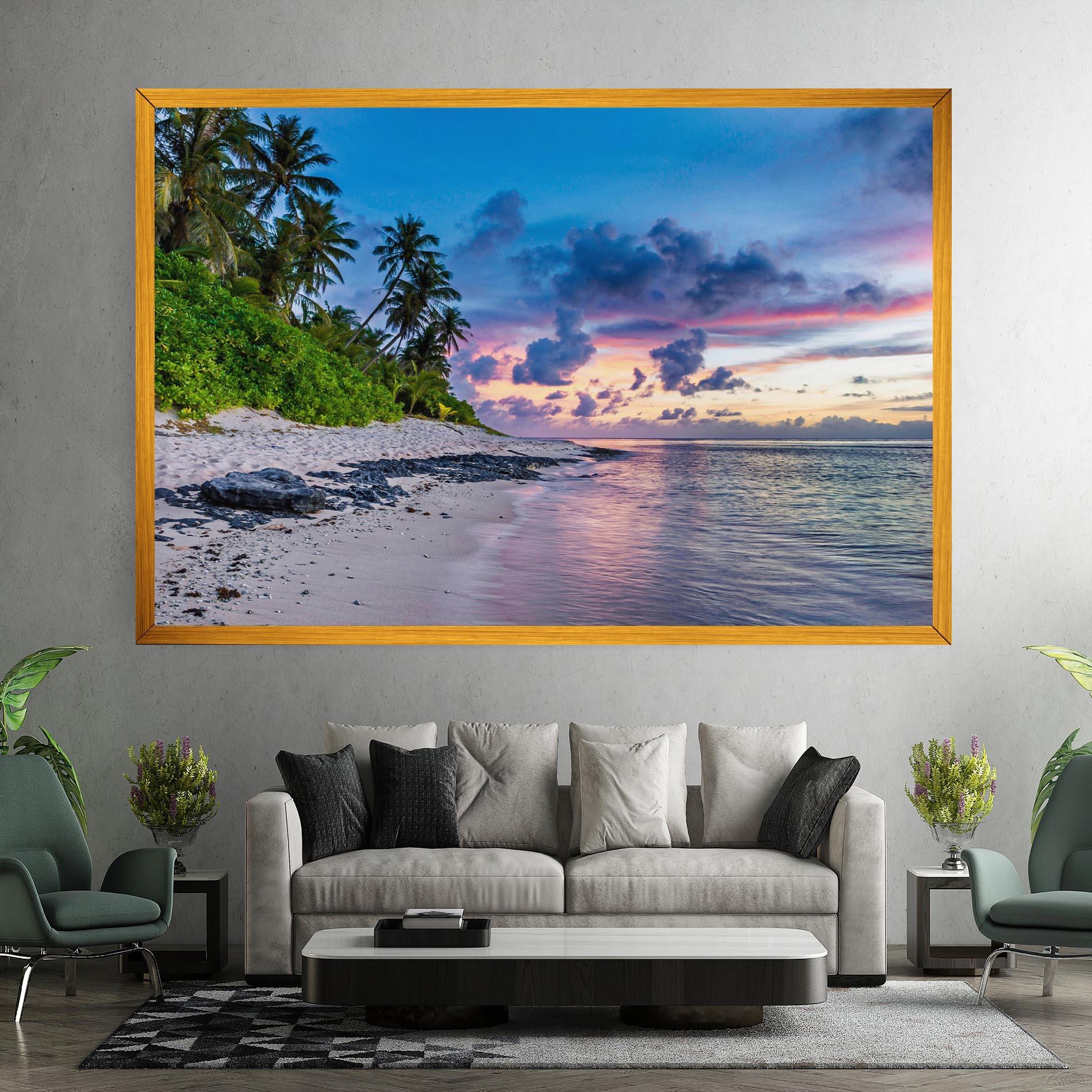 Obraz na Płótnie Purple Blue Beach mockup 7