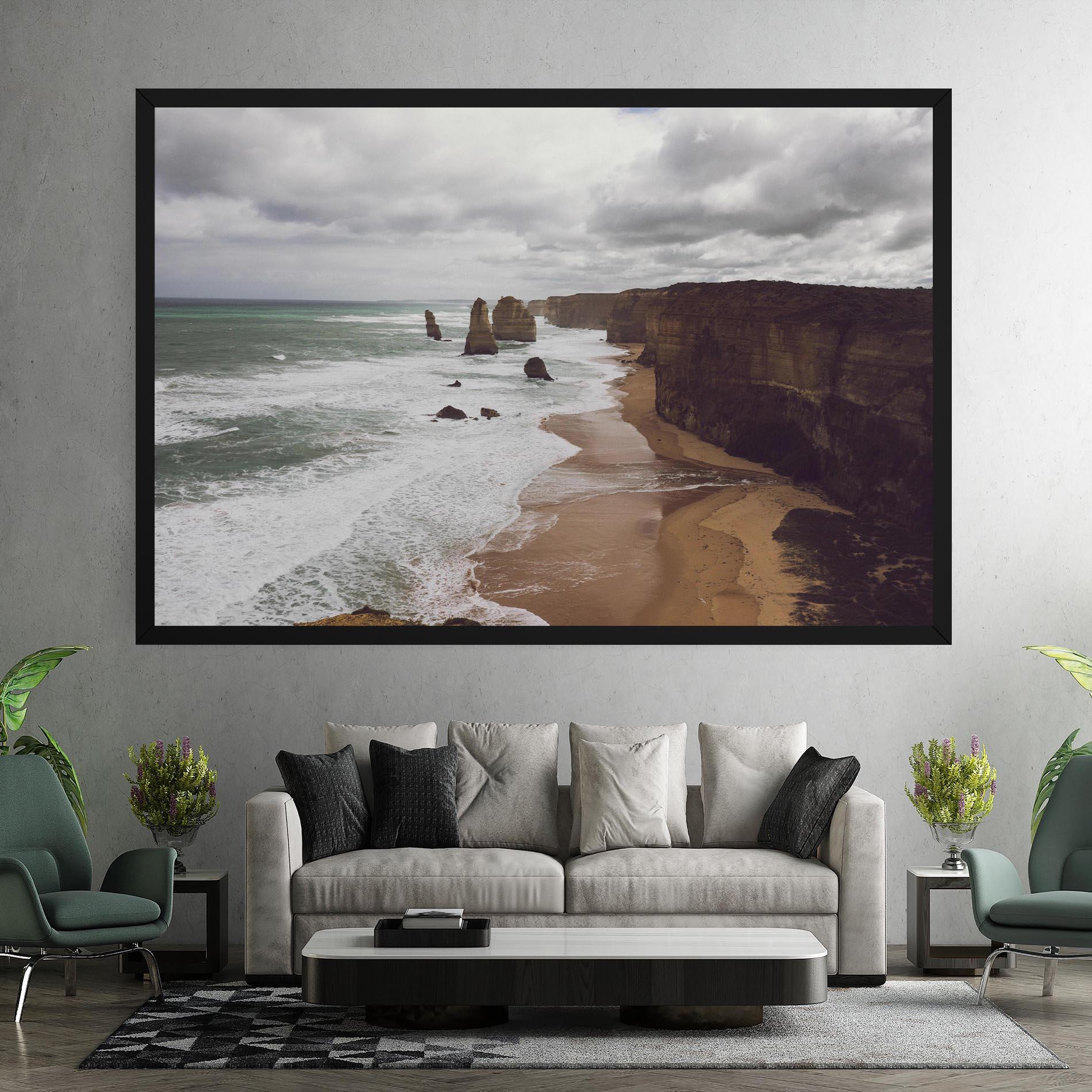 Obraz na Płótnie Grey Clouds Beach mockup 7