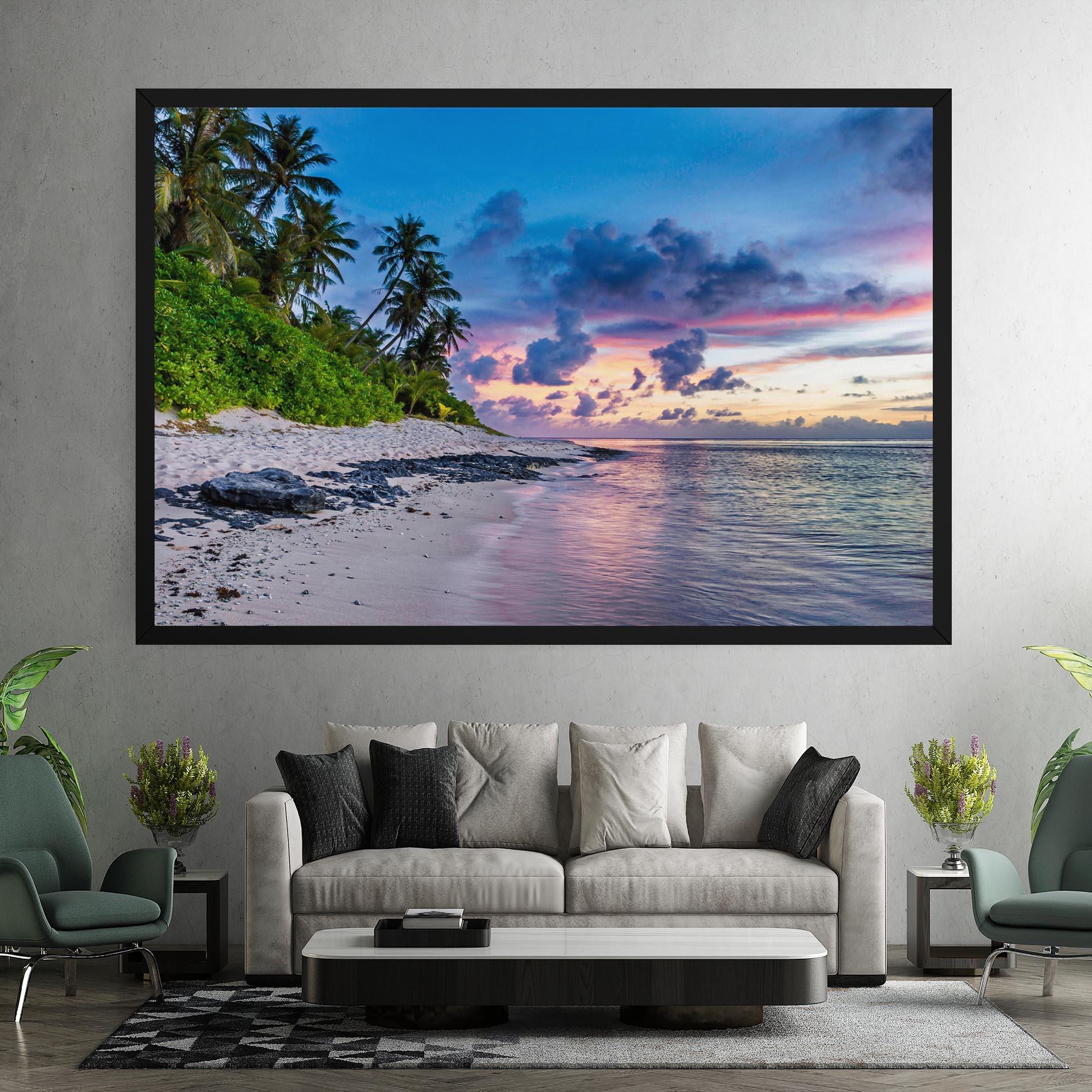 Obraz na Płótnie Purple Blue Beach mockup 7