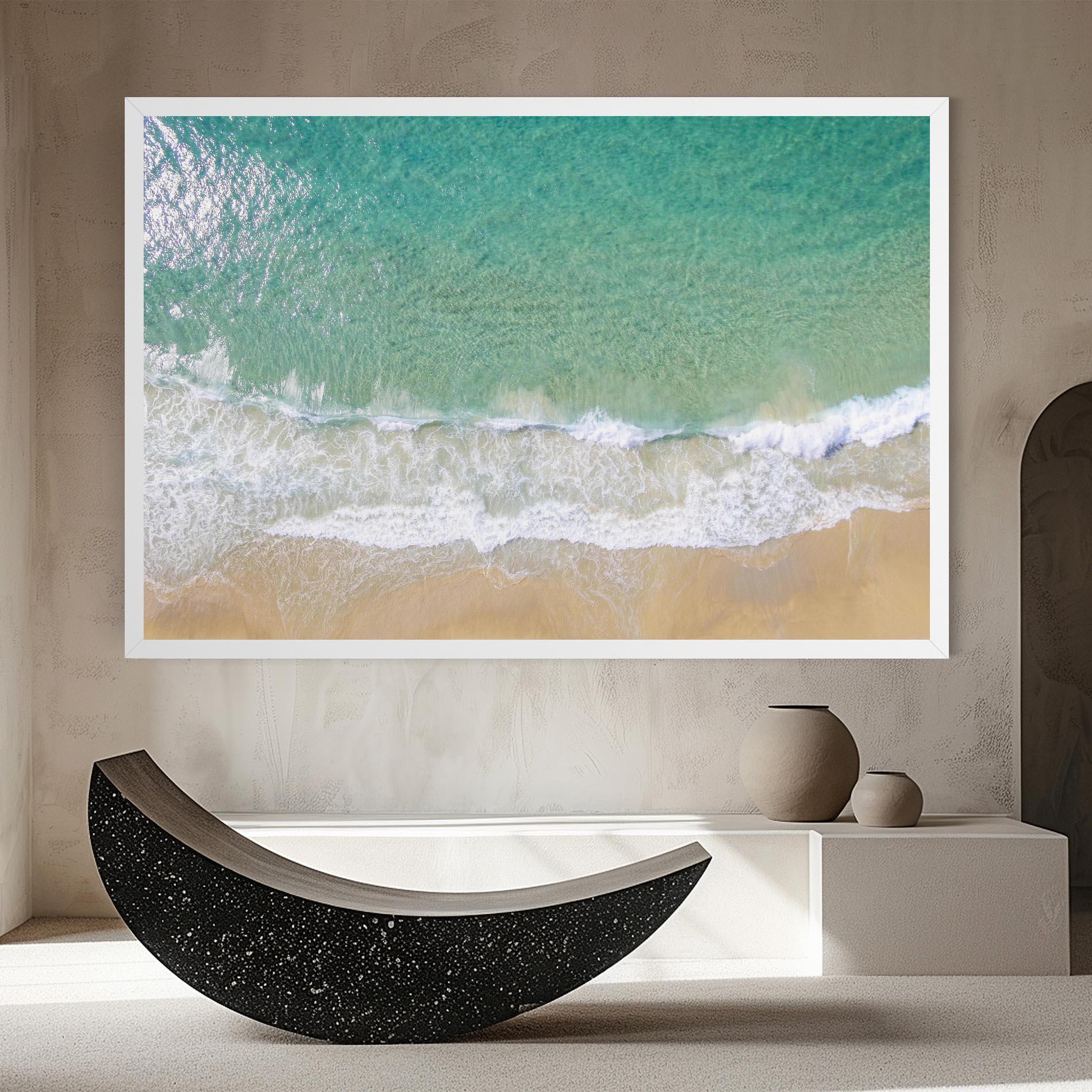 Obraz na Płótnie Blue Waves Beach mockup 8