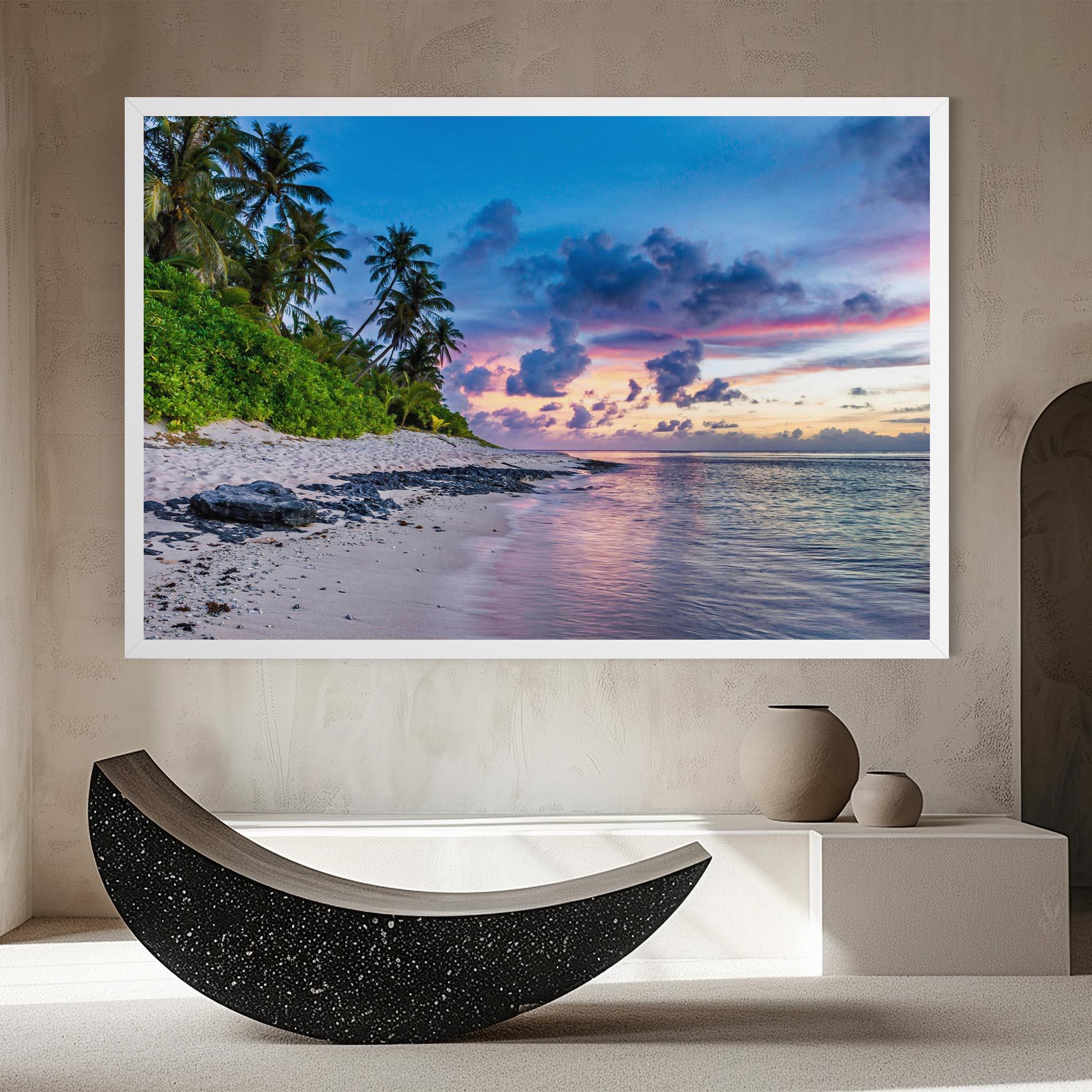 Obraz na Płótnie Purple Blue Beach mockup 8