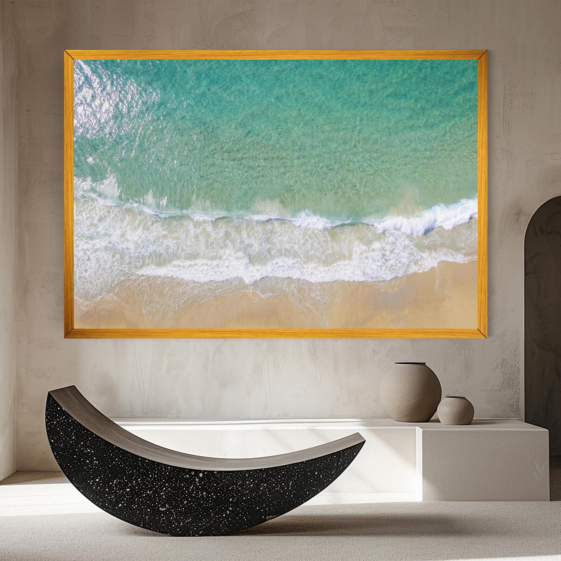 Obraz na Płótnie Blue Waves Beach mockup 8