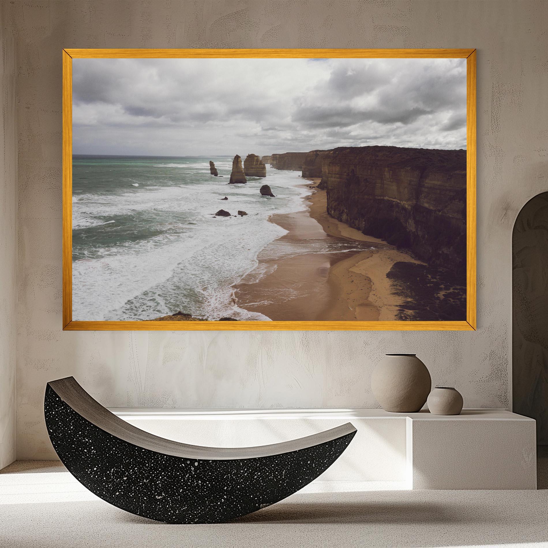 Obraz na Płótnie Grey Clouds Beach mockup 8