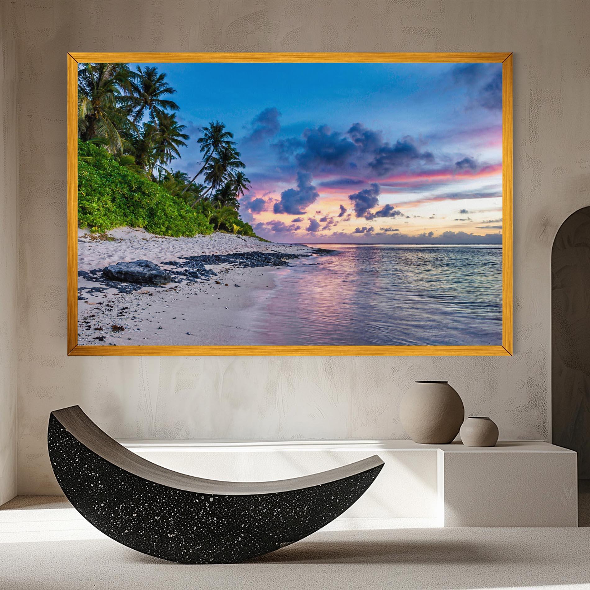 Obraz na Płótnie Purple Blue Beach mockup 8